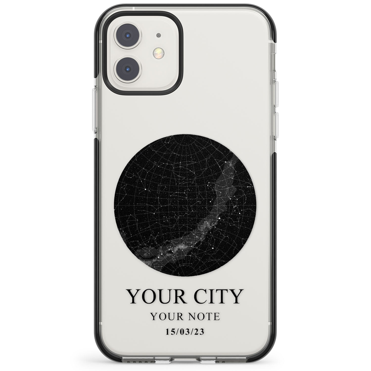Personalised Star Map Impact Phone Case for iPhone 11, iphone 12