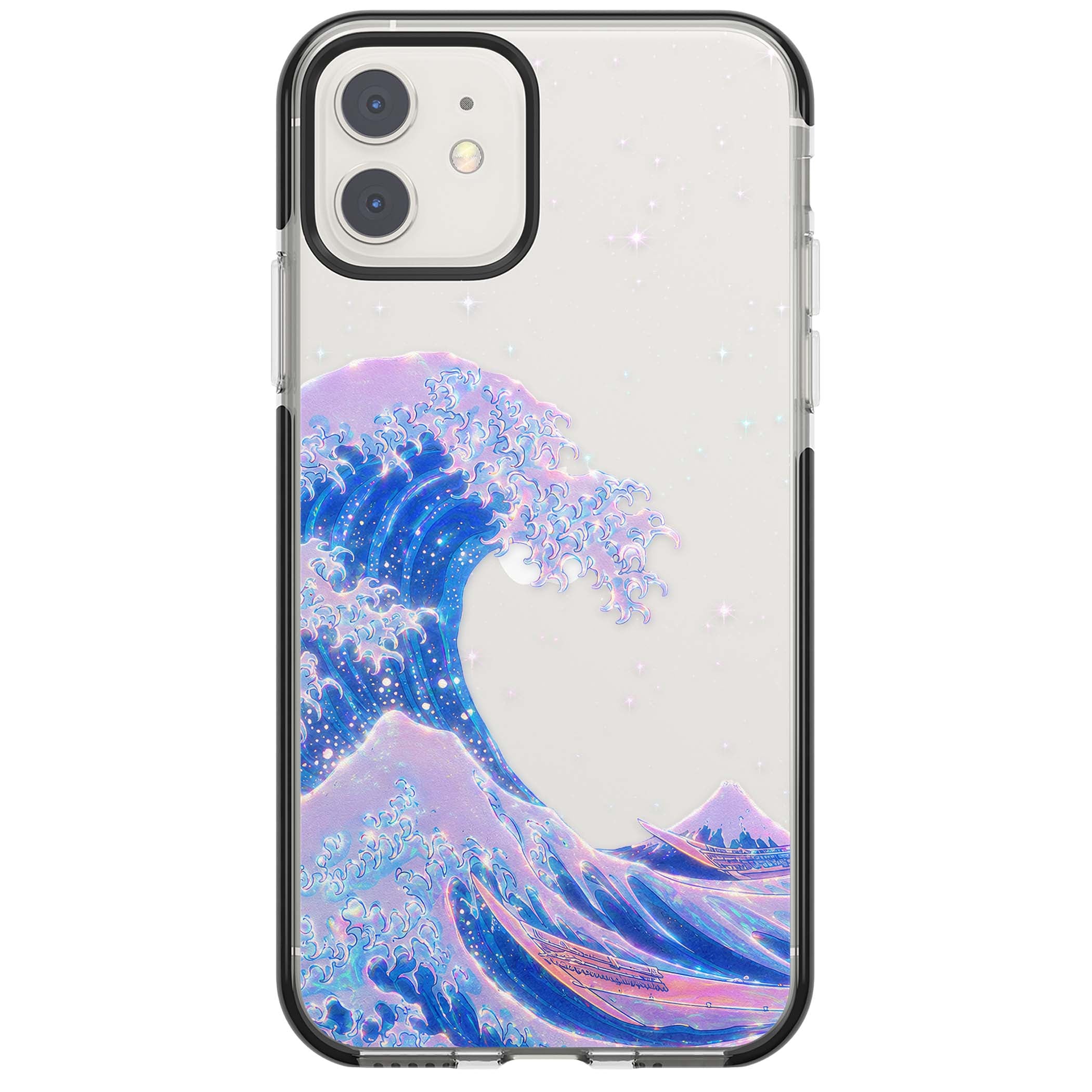 The Great Wave In Opal japanese iPhone case | Black Impact case for iPhone 11, iPhone 12