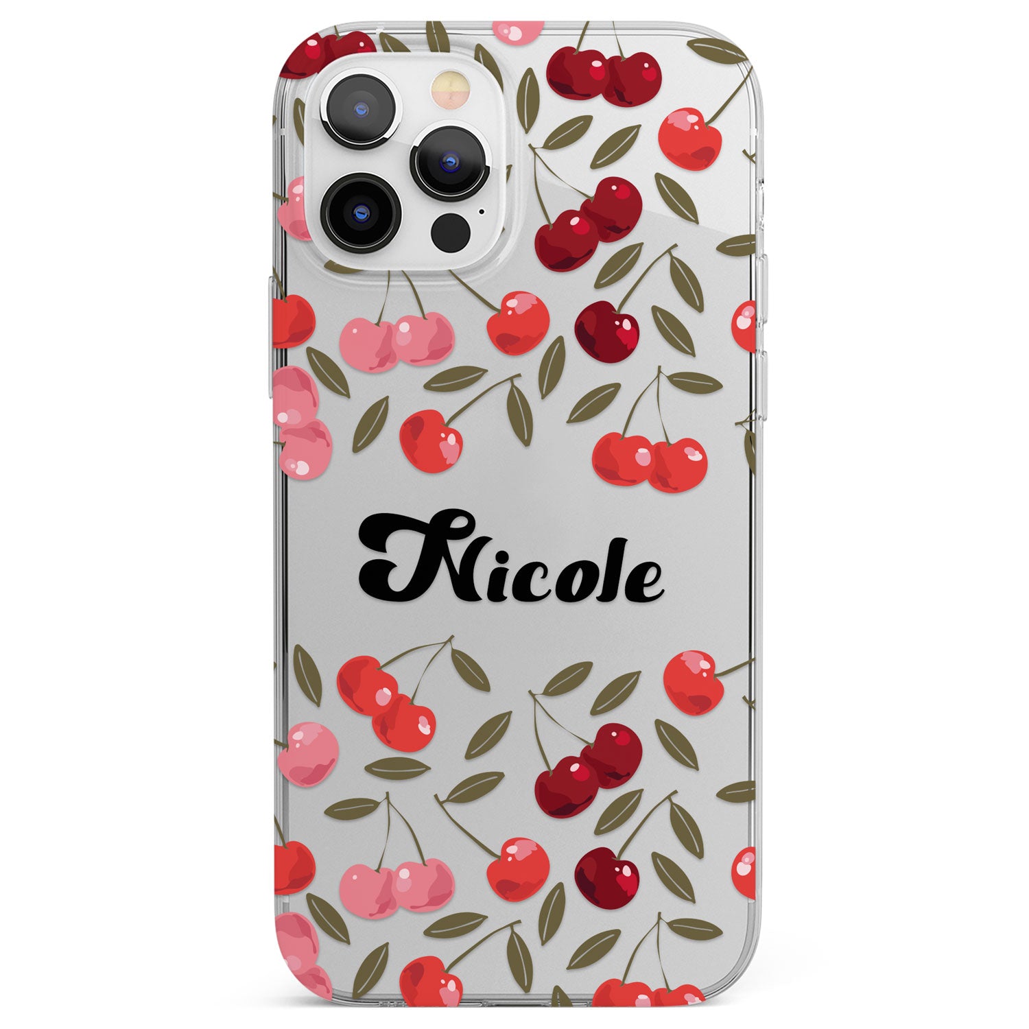 Personalised Cherry Pattern Phone Case for iPhone 12 Pro