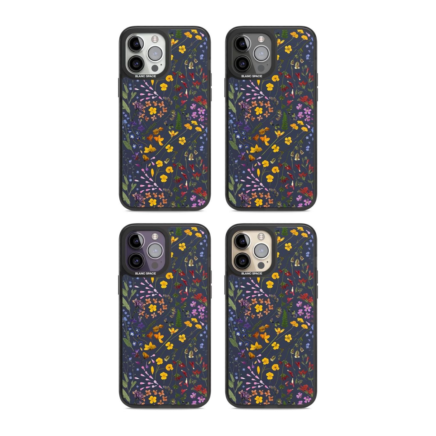Wildflower Leaves Cluster Navy