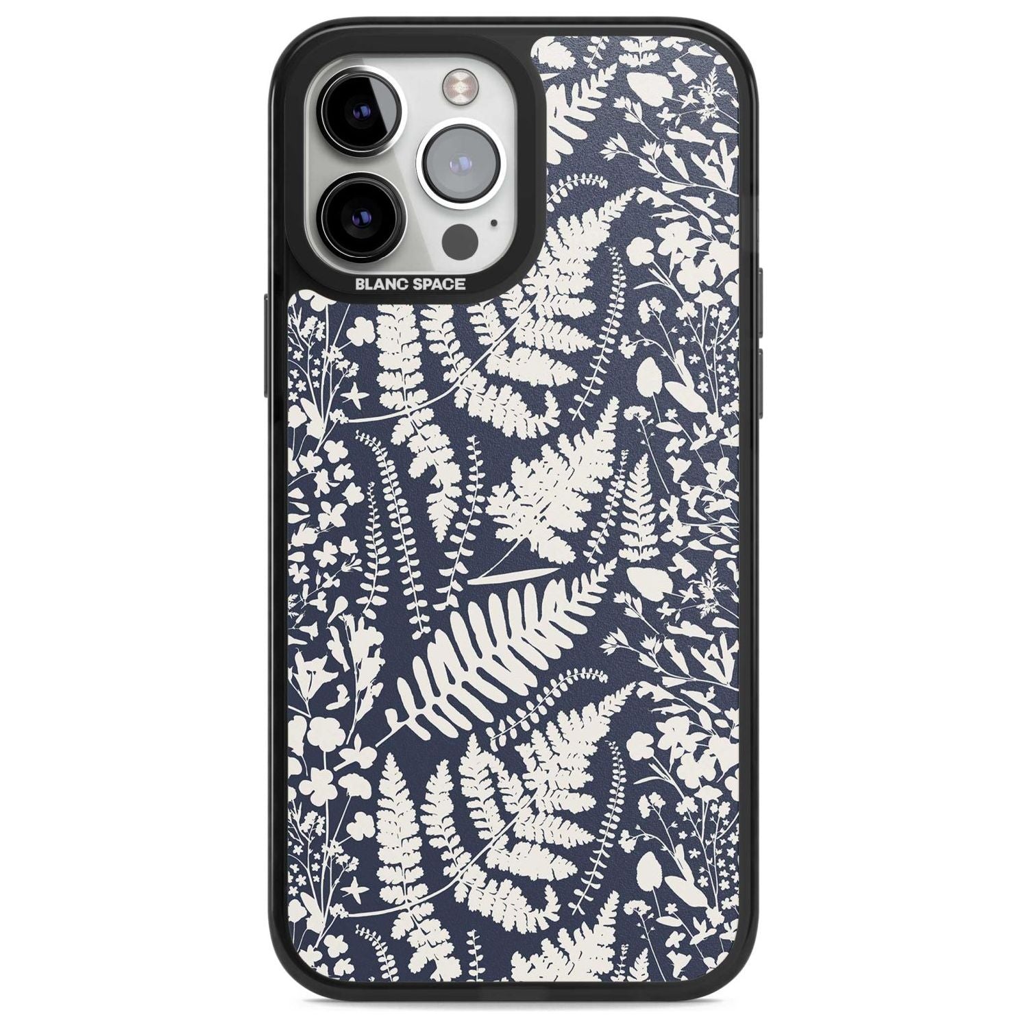 Wildflowers & Ferns On Navy