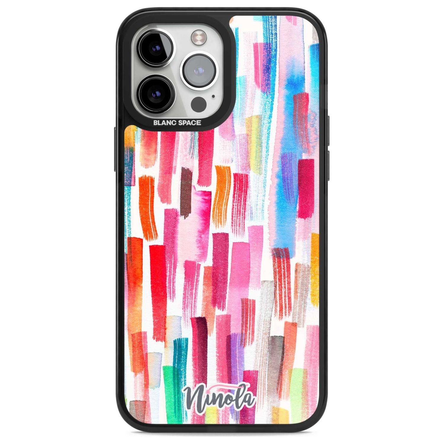 Colorful Brushstrokes Phone Case iPhone 13 Pro Max / Magsafe Black Impact Case Blanc Space