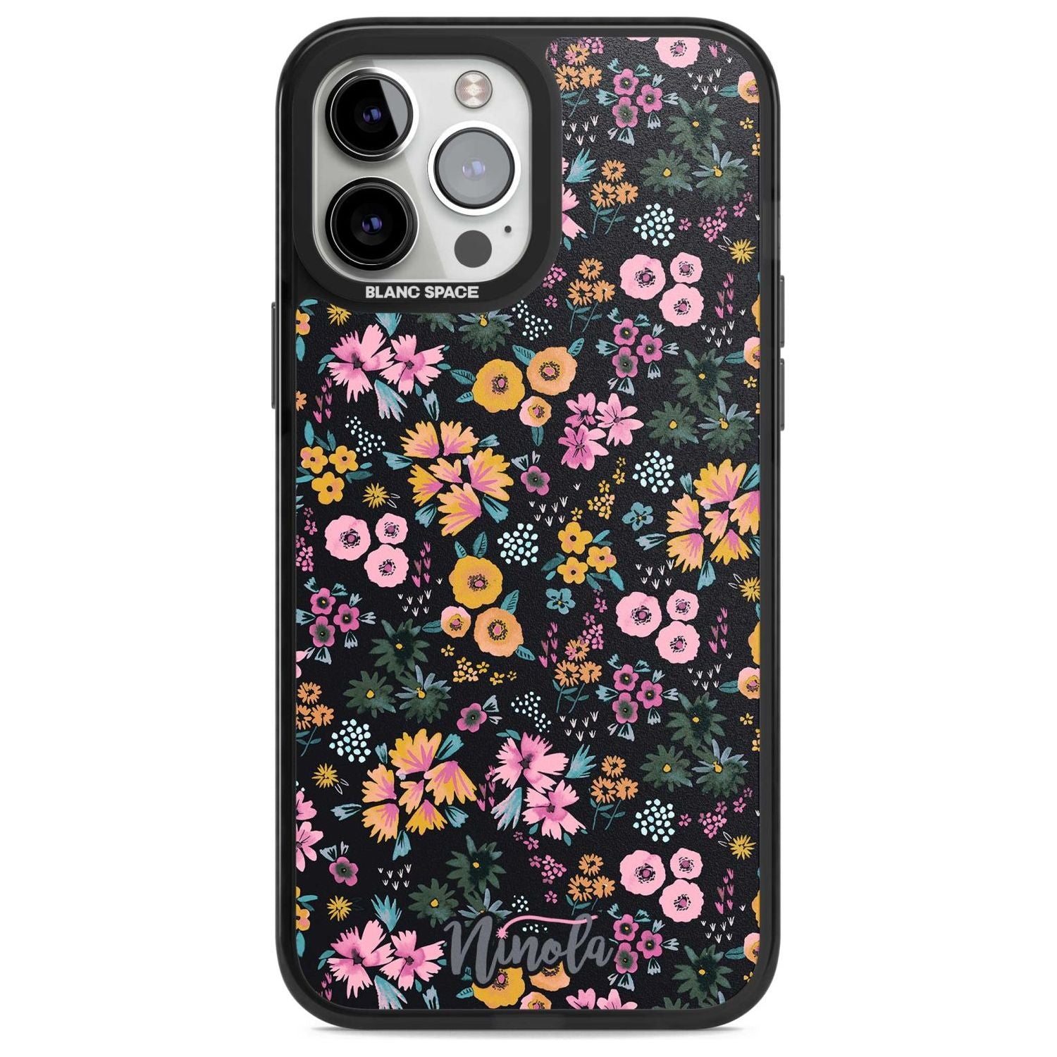 Little Flowers Phone Case iPhone 13 Pro Max / Magsafe Black Impact Case Blanc Space