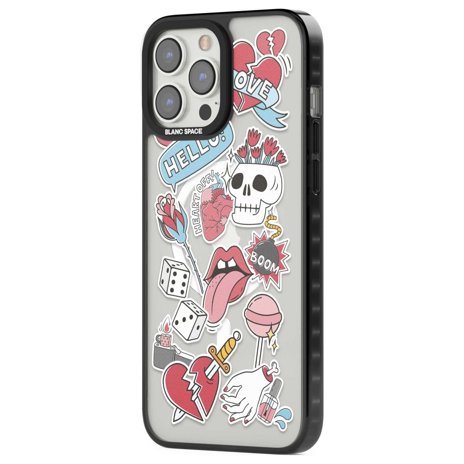 Skull & Flowers Stickers