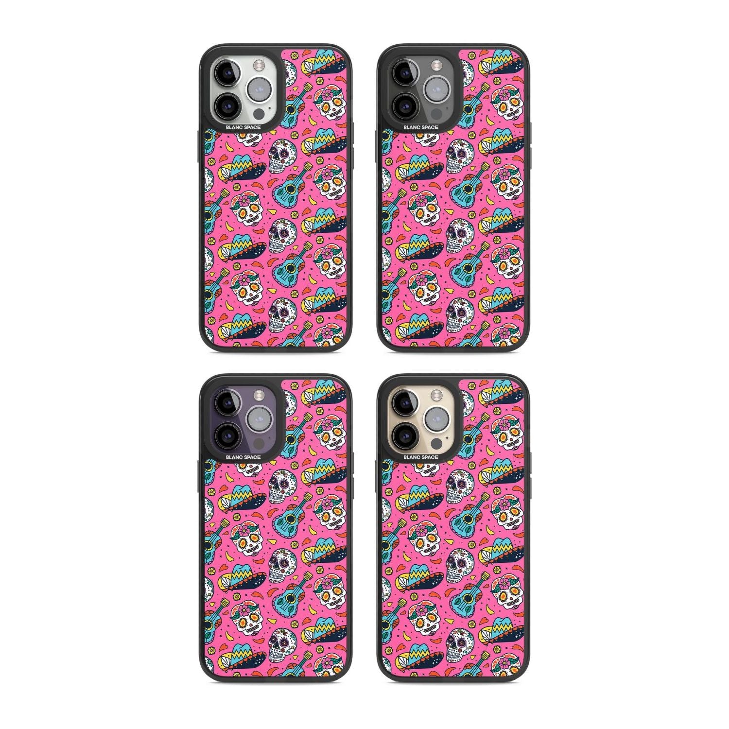 Pink Day Of The Dead Pattern
