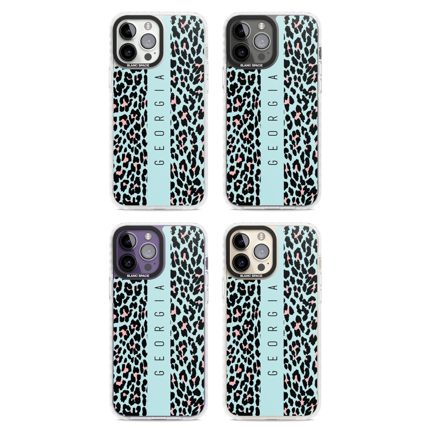 Personalised Blue Leopard