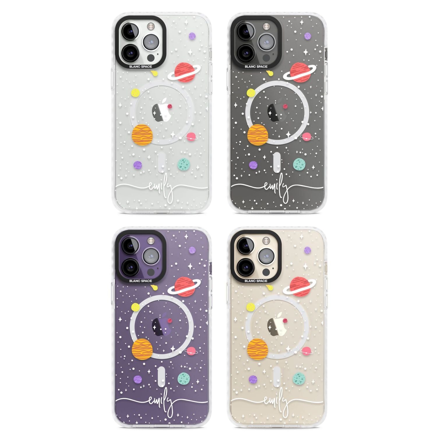 Personalised Cute Cartoon Planet (Clear)