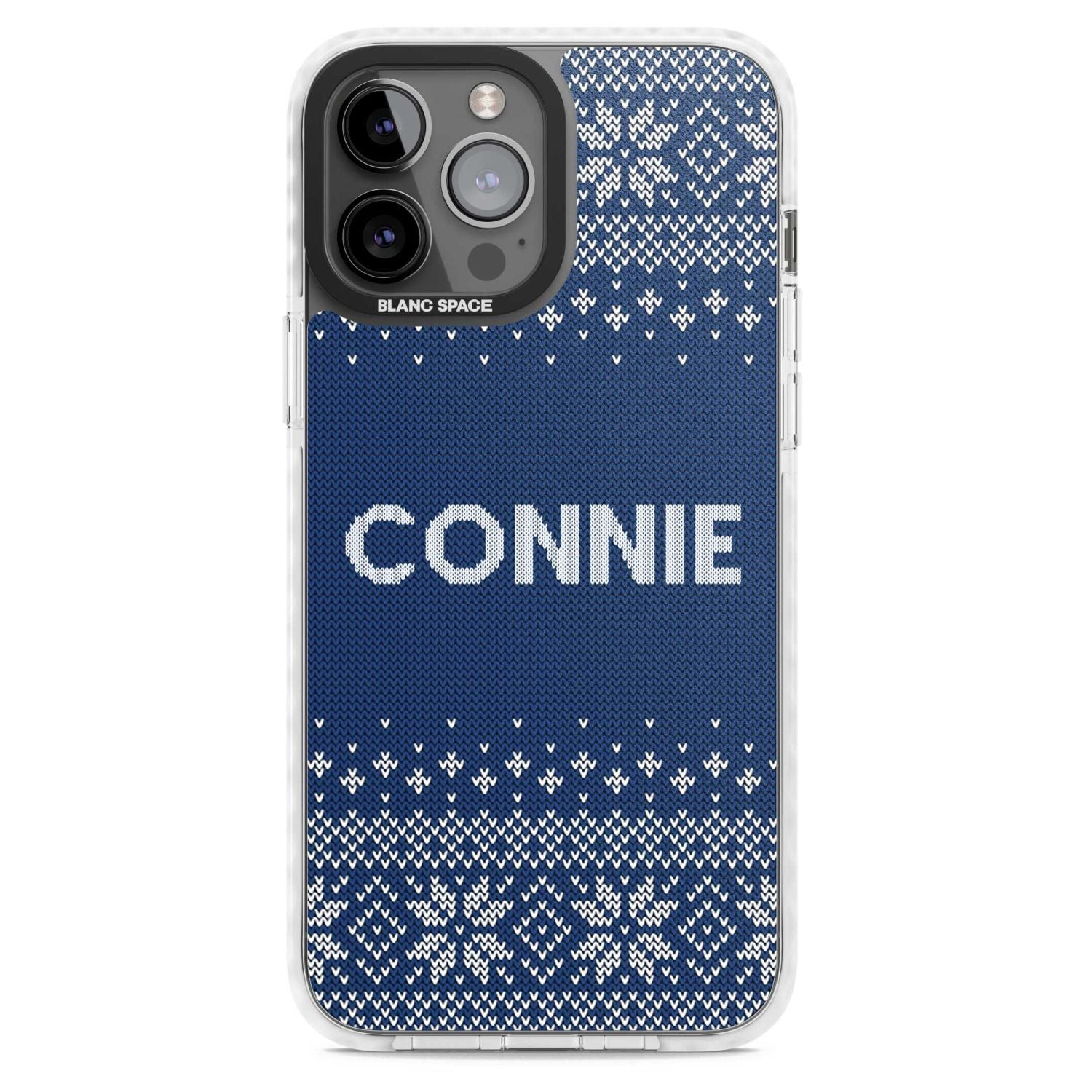 Personalised Blue Knitted Christmas