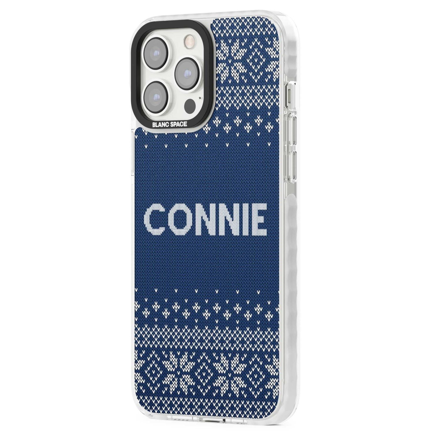 Personalised Blue Knitted Christmas