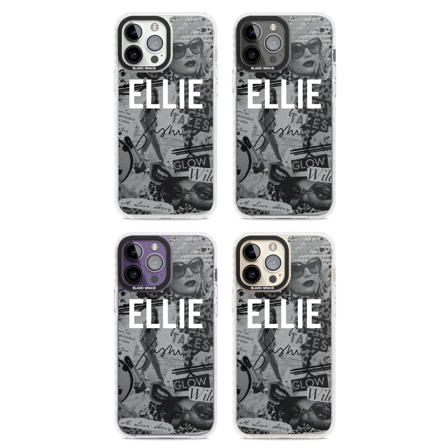 Personalised Grey Scale Vintage Collage