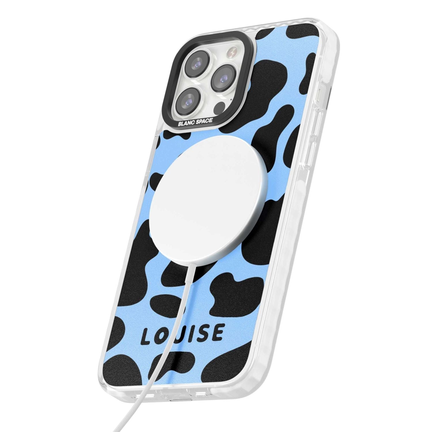 Personalised Blue And Black Cow Print