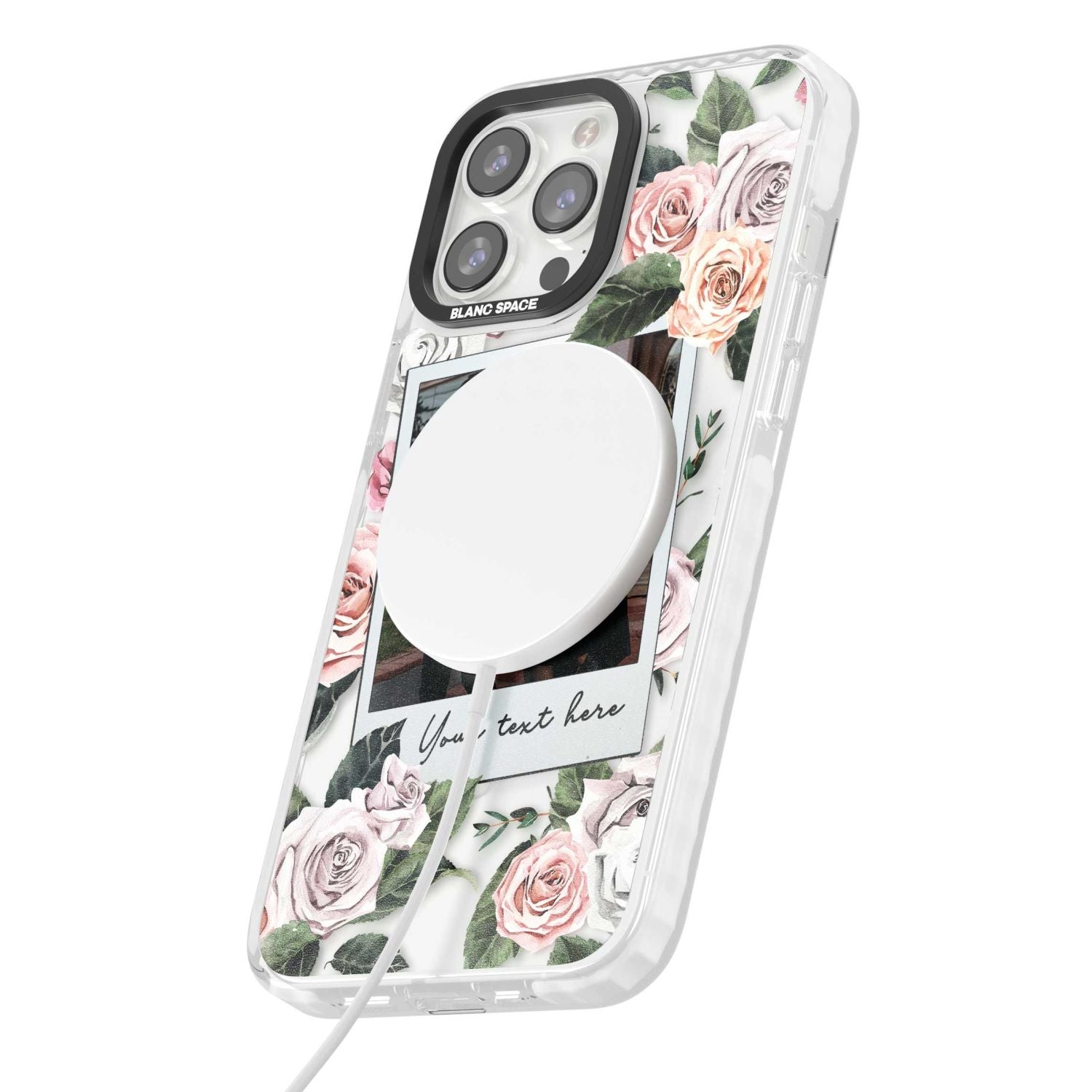 Personalised Floral Instant Camera Photo