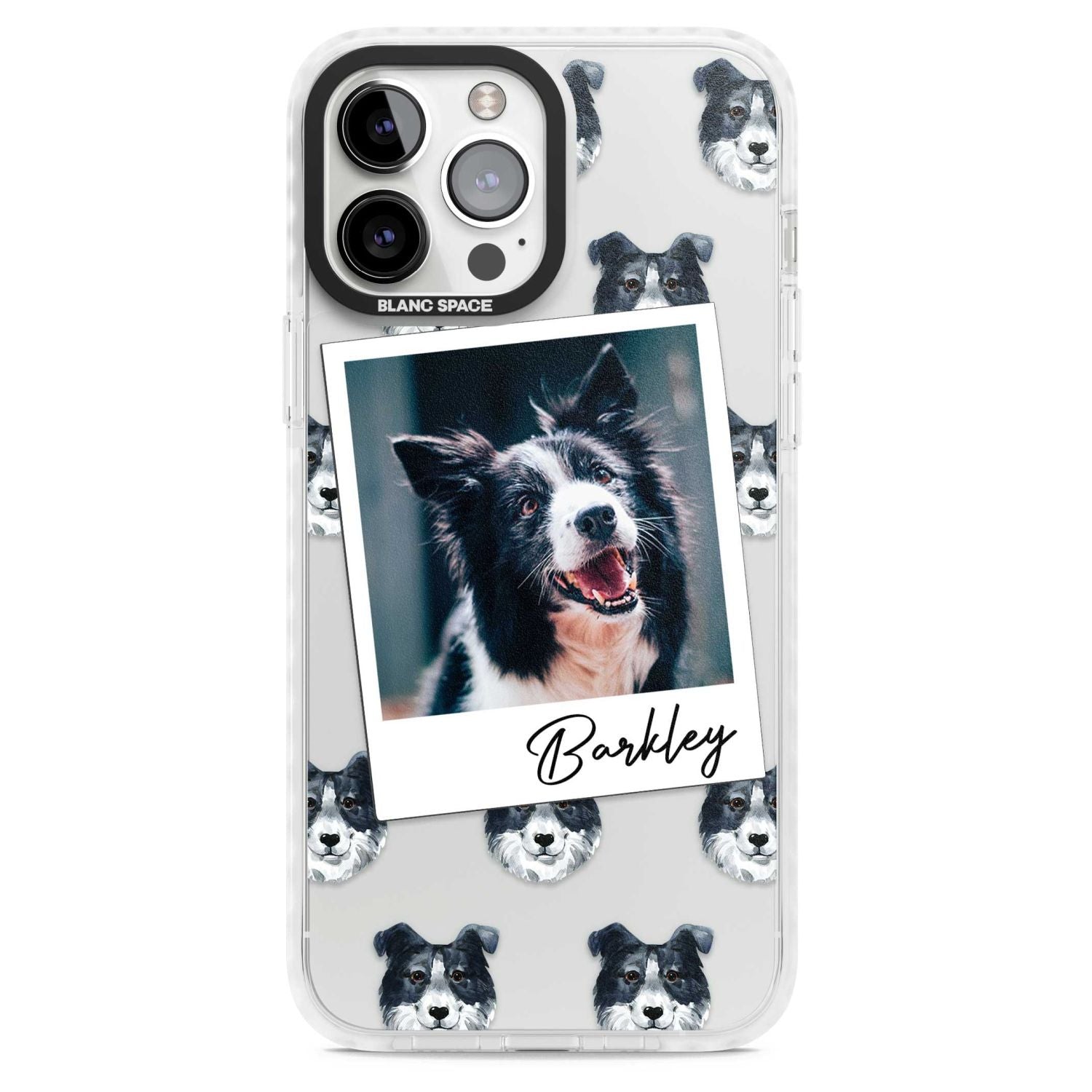 Personalised Border Collie Instant Camera Photo