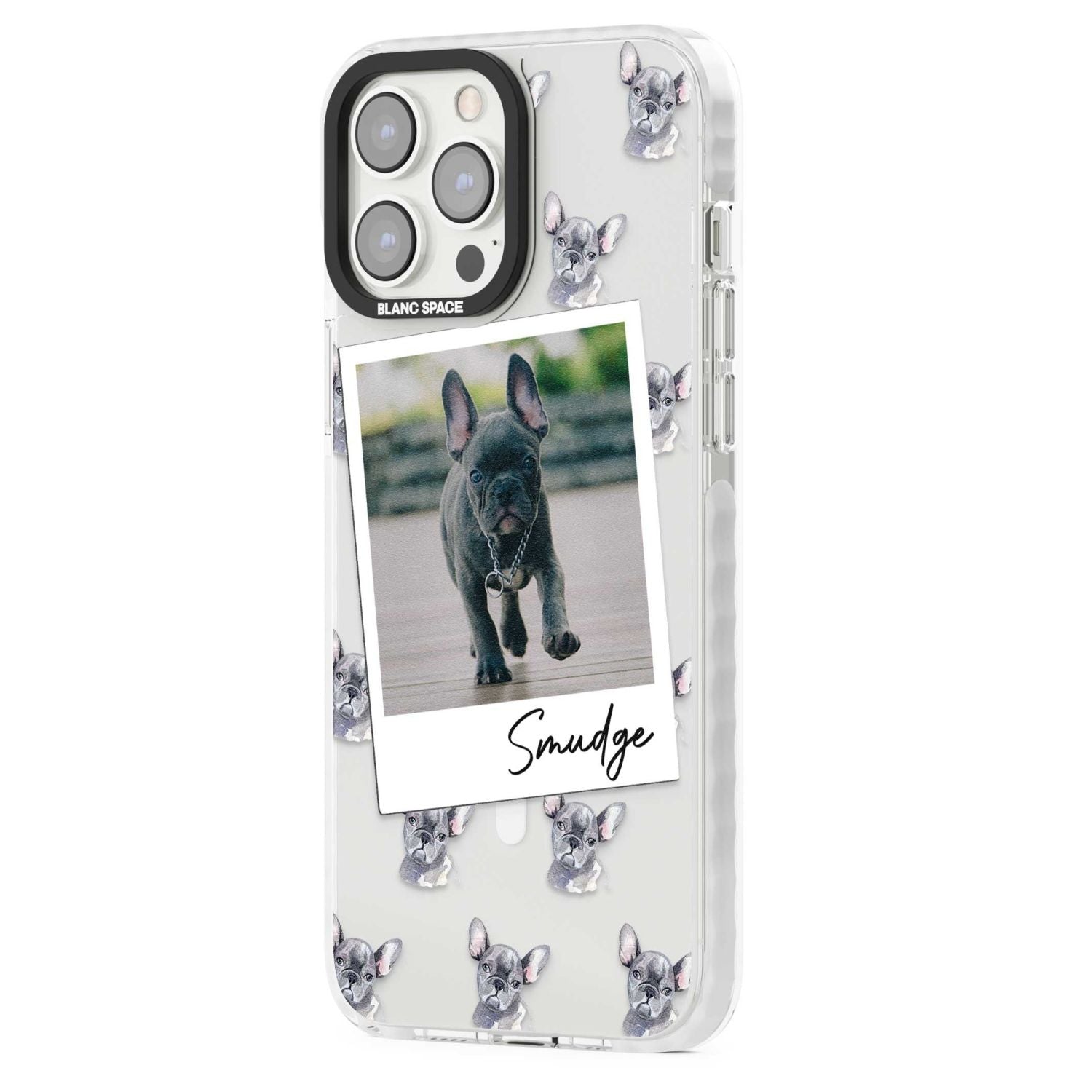 Personalised Grey French Bulldog Instant Camera Photo