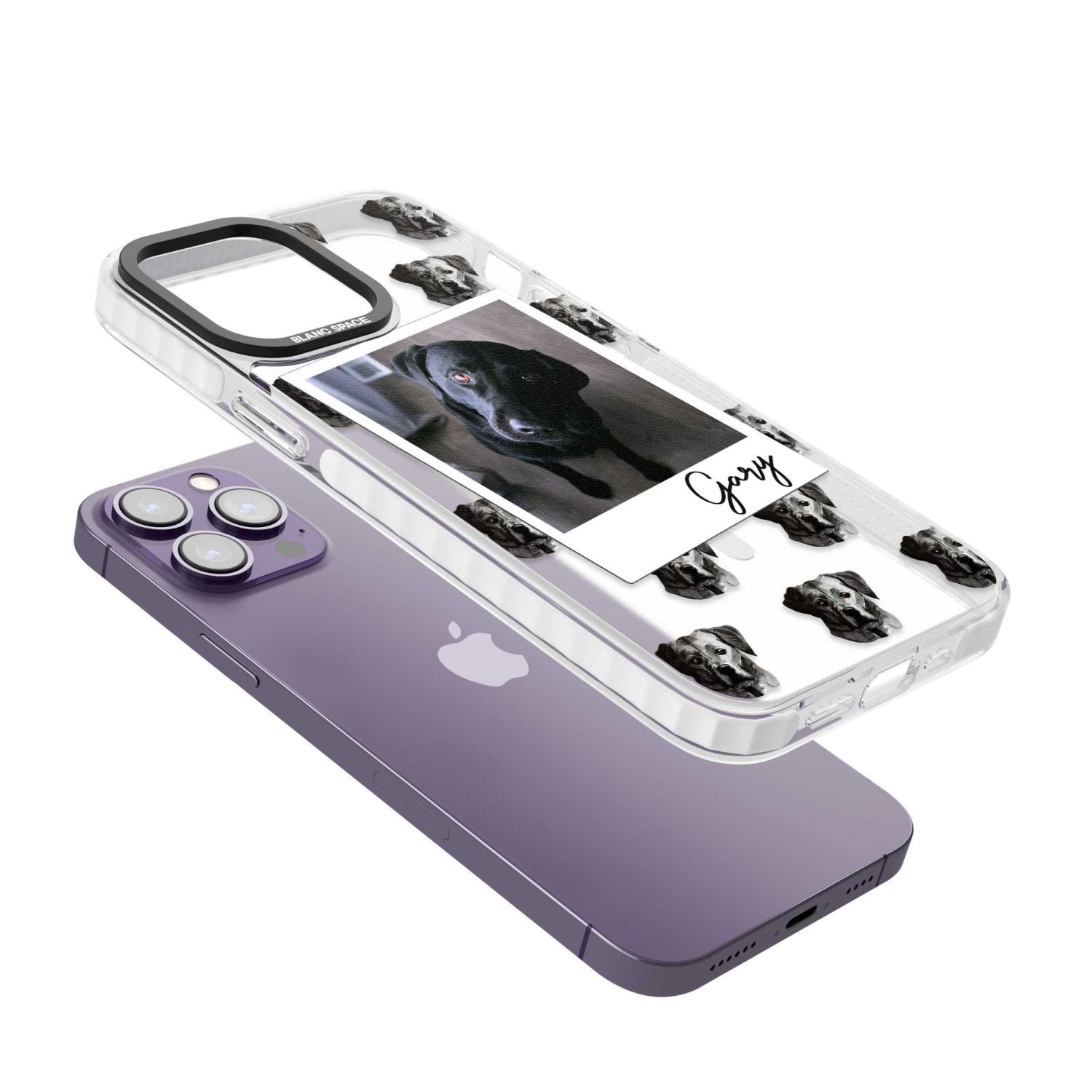 Personalised Black Labrador Instant Camera Photo