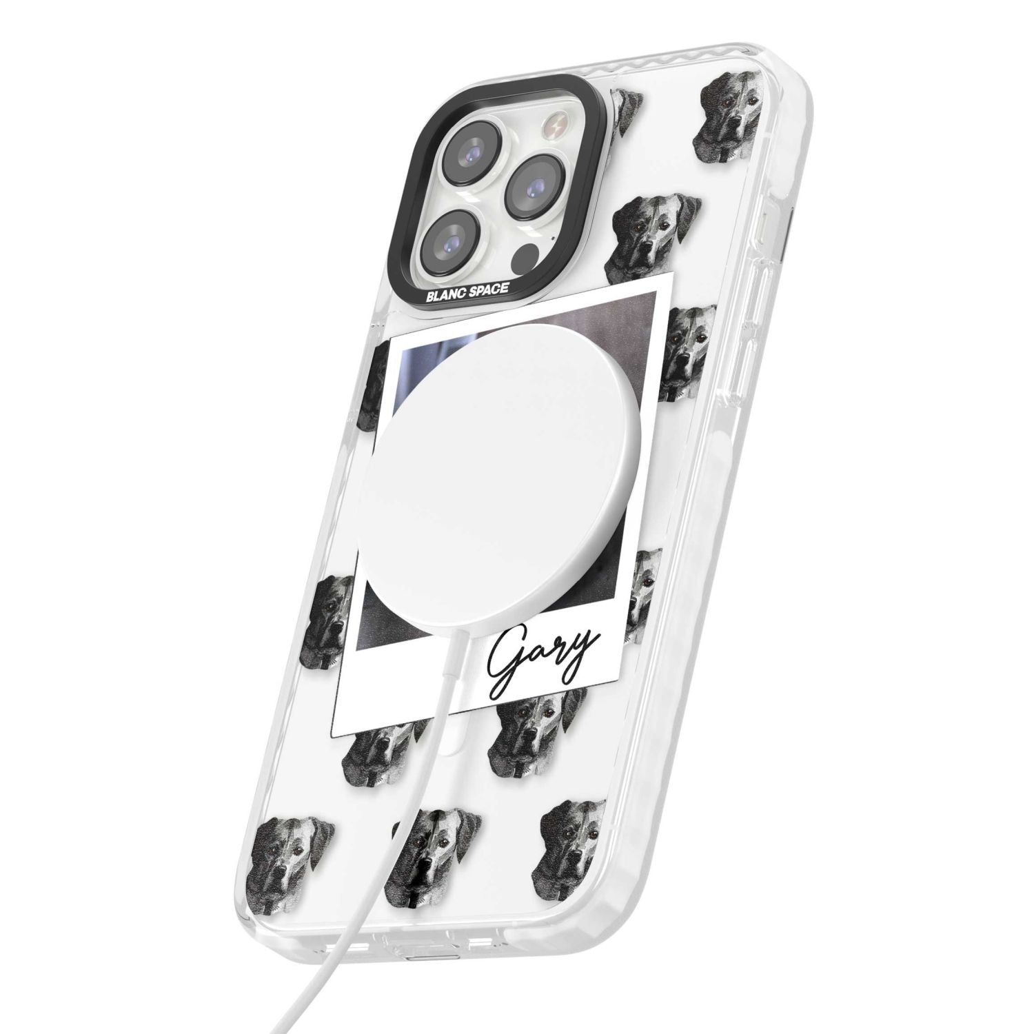 Personalised Black Labrador Instant Camera Photo