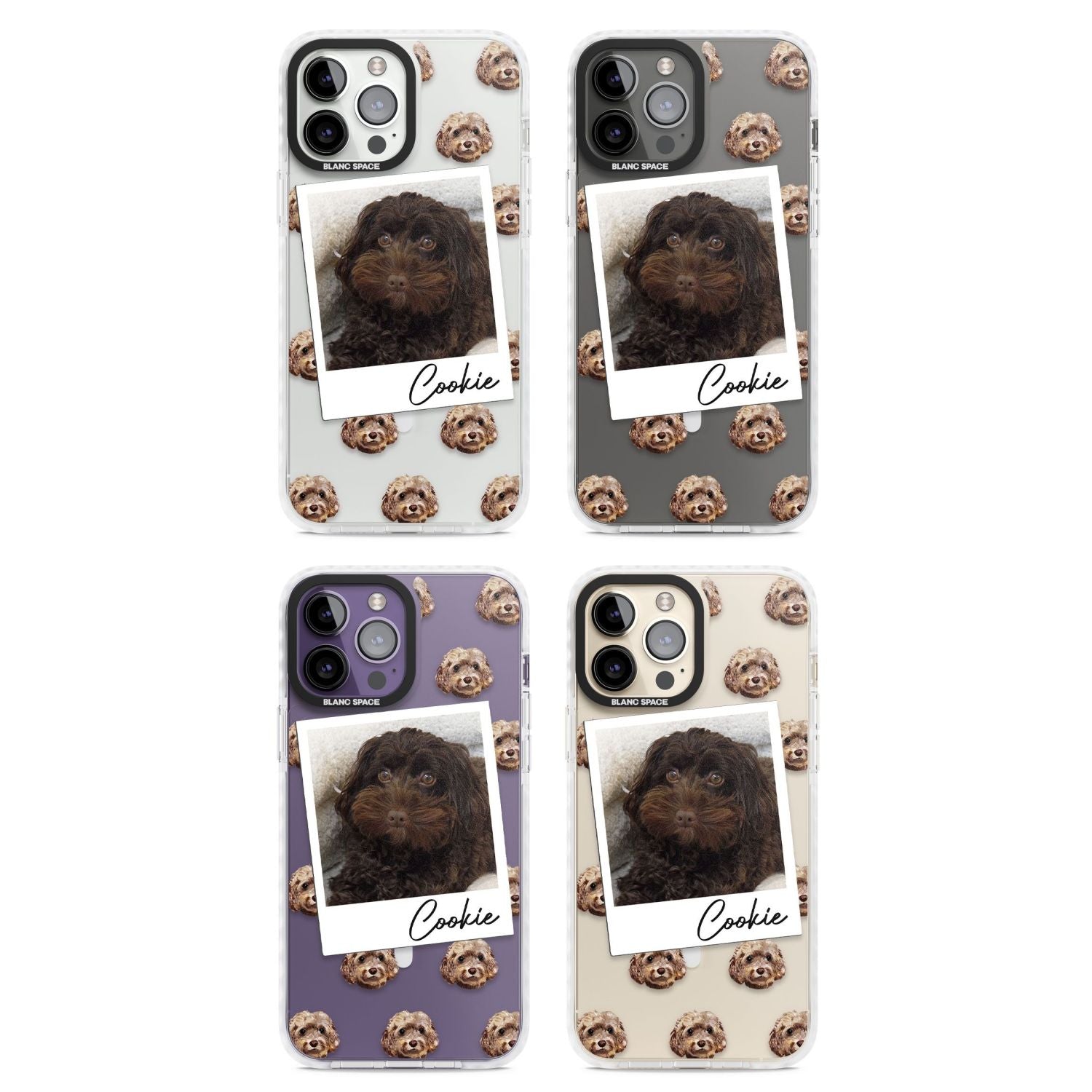 Personalised Brown Cockapoo Instant Camera Photo