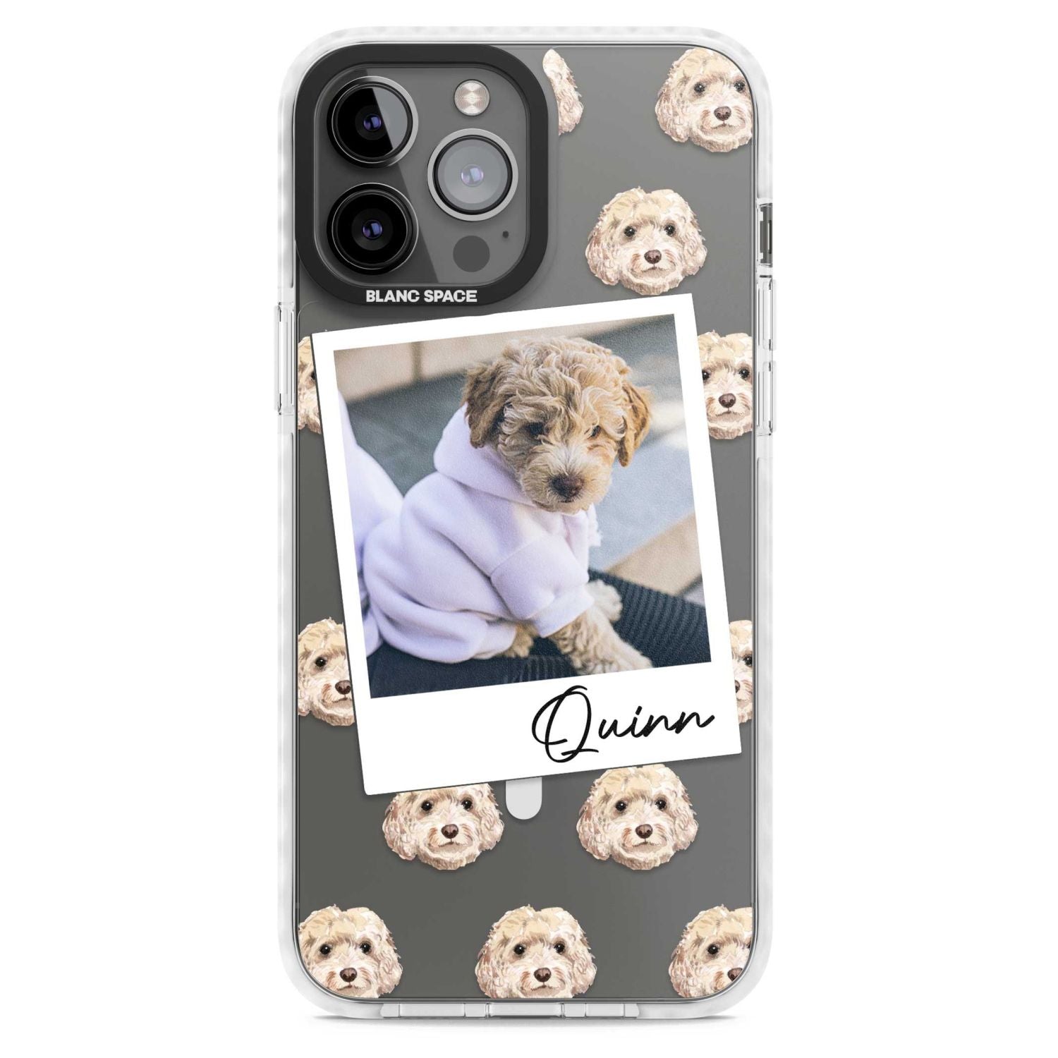 Personalised Cream Cockapoo Instant Camera Photo