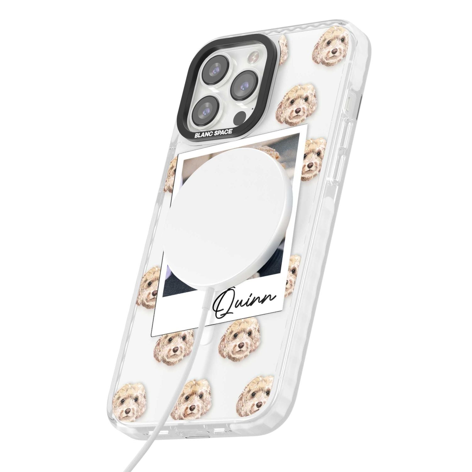 Personalised Cream Cockapoo Instant Camera Photo