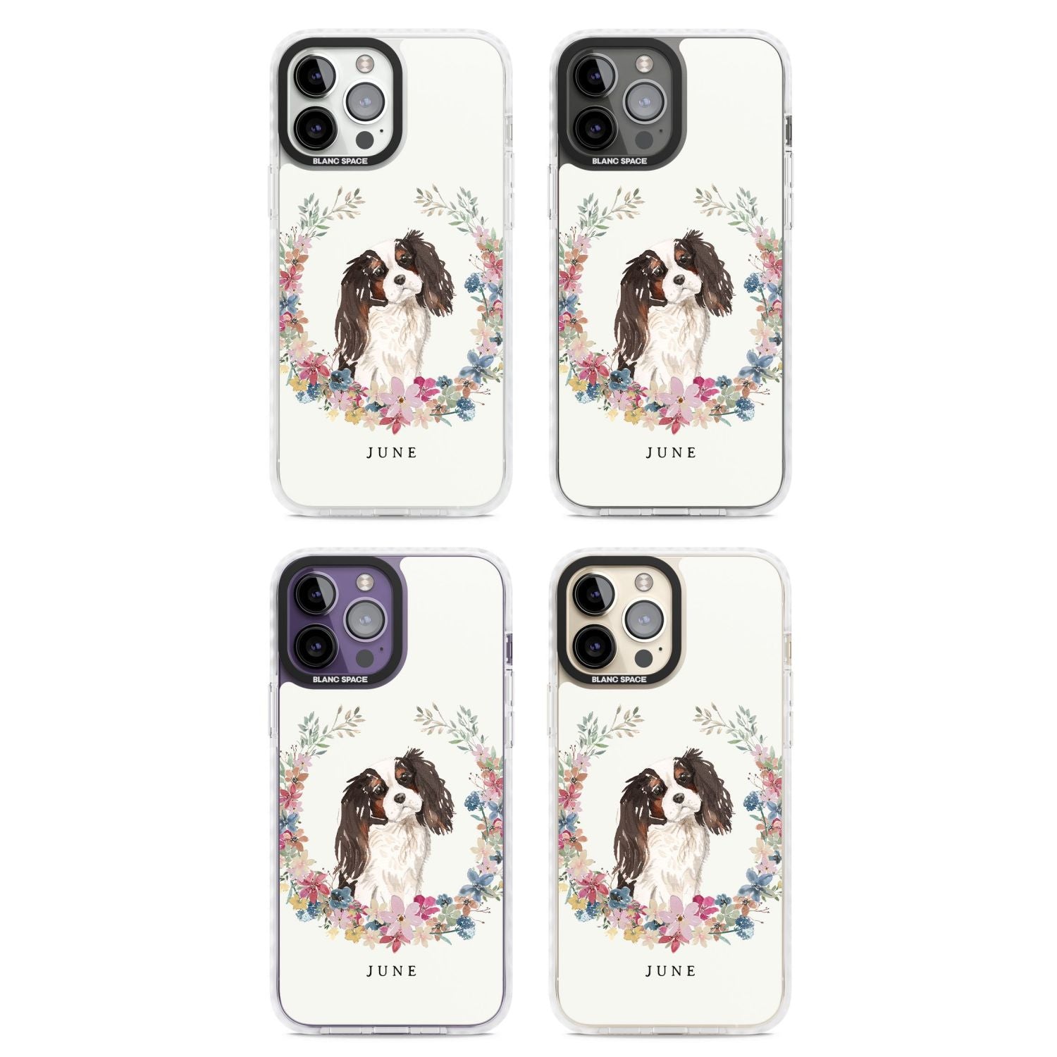 Personalised King Charles Floral Portrait