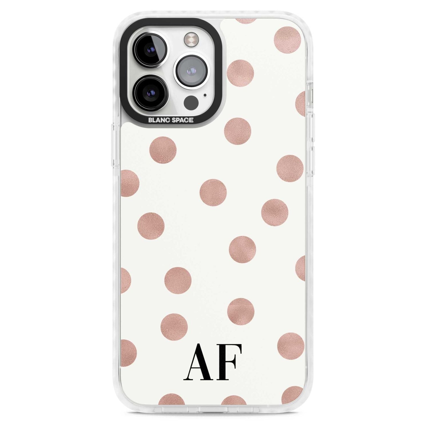 Personalised Rose Gold Dots & Initials