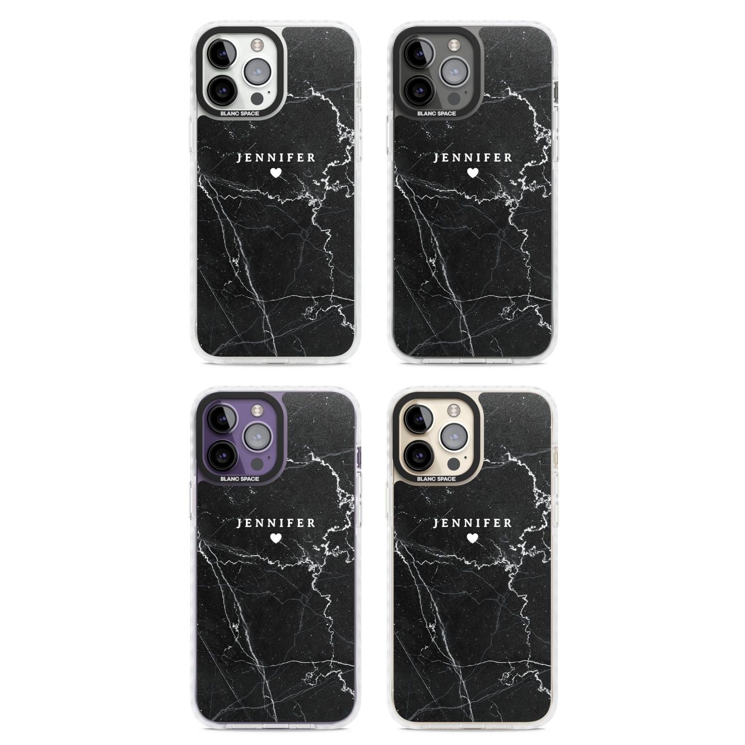 Personalised Black Marble