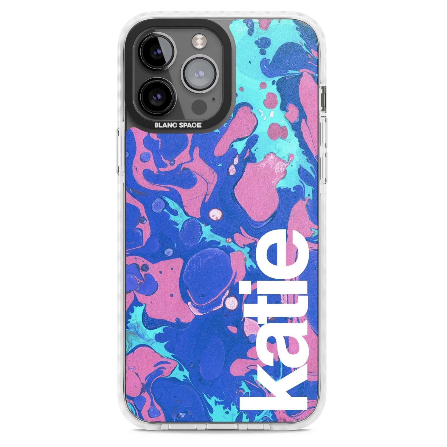 Personalised Navy & Turquoise Marbled