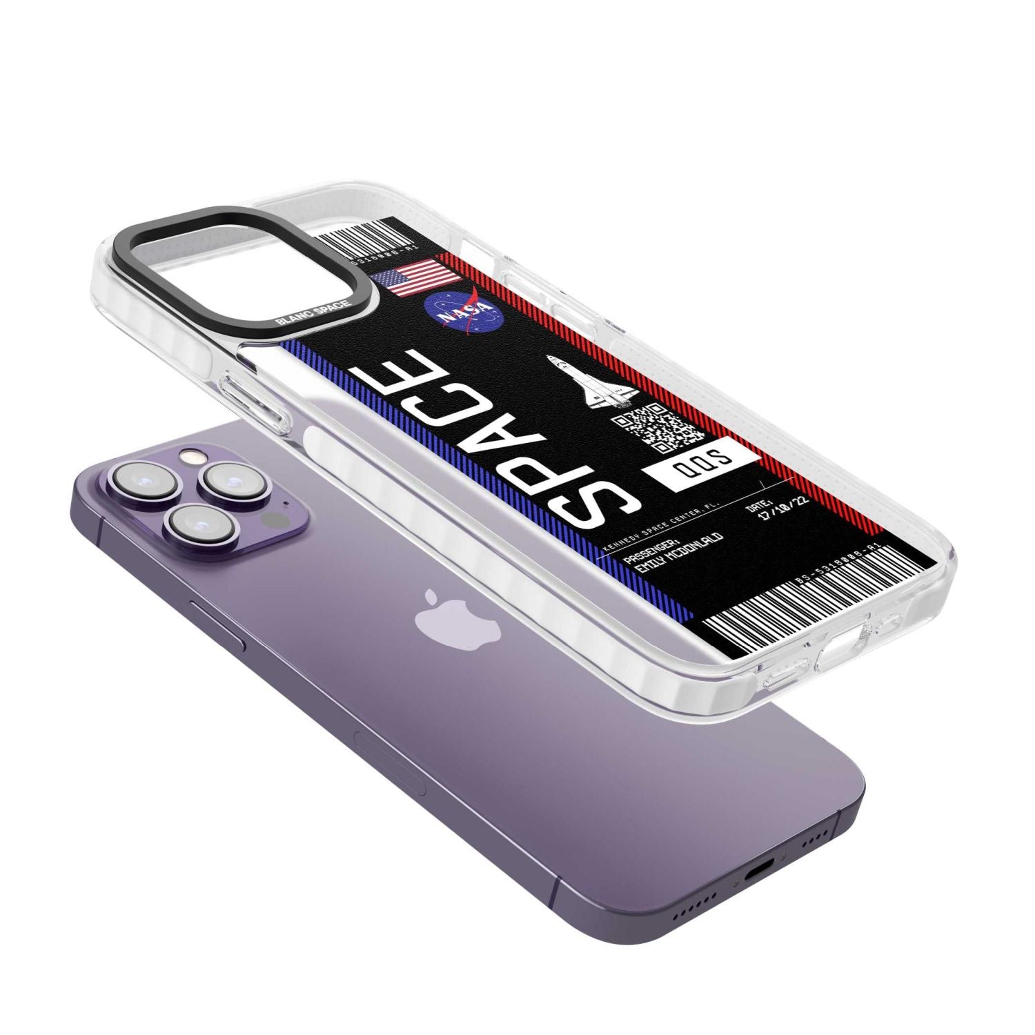 Personalised Nasa Boarding Pass (Dark)