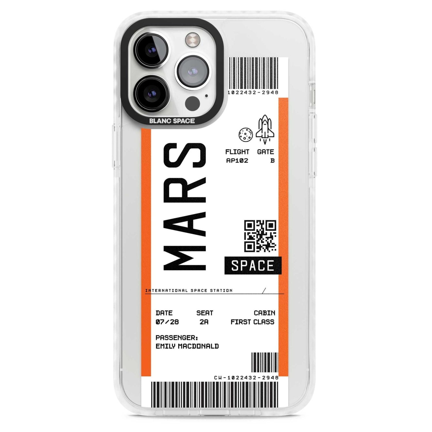 Personalised Mars Travel Ticket