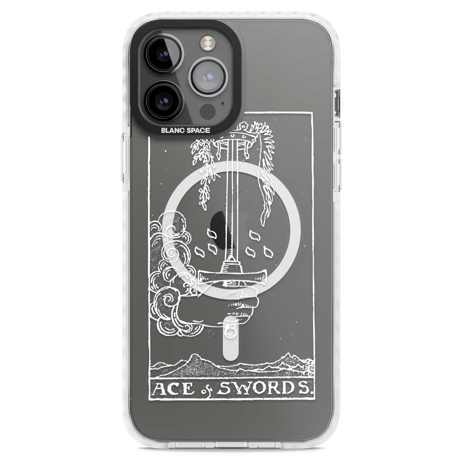 Personalised Ace Of Swords Tarot Card (White)