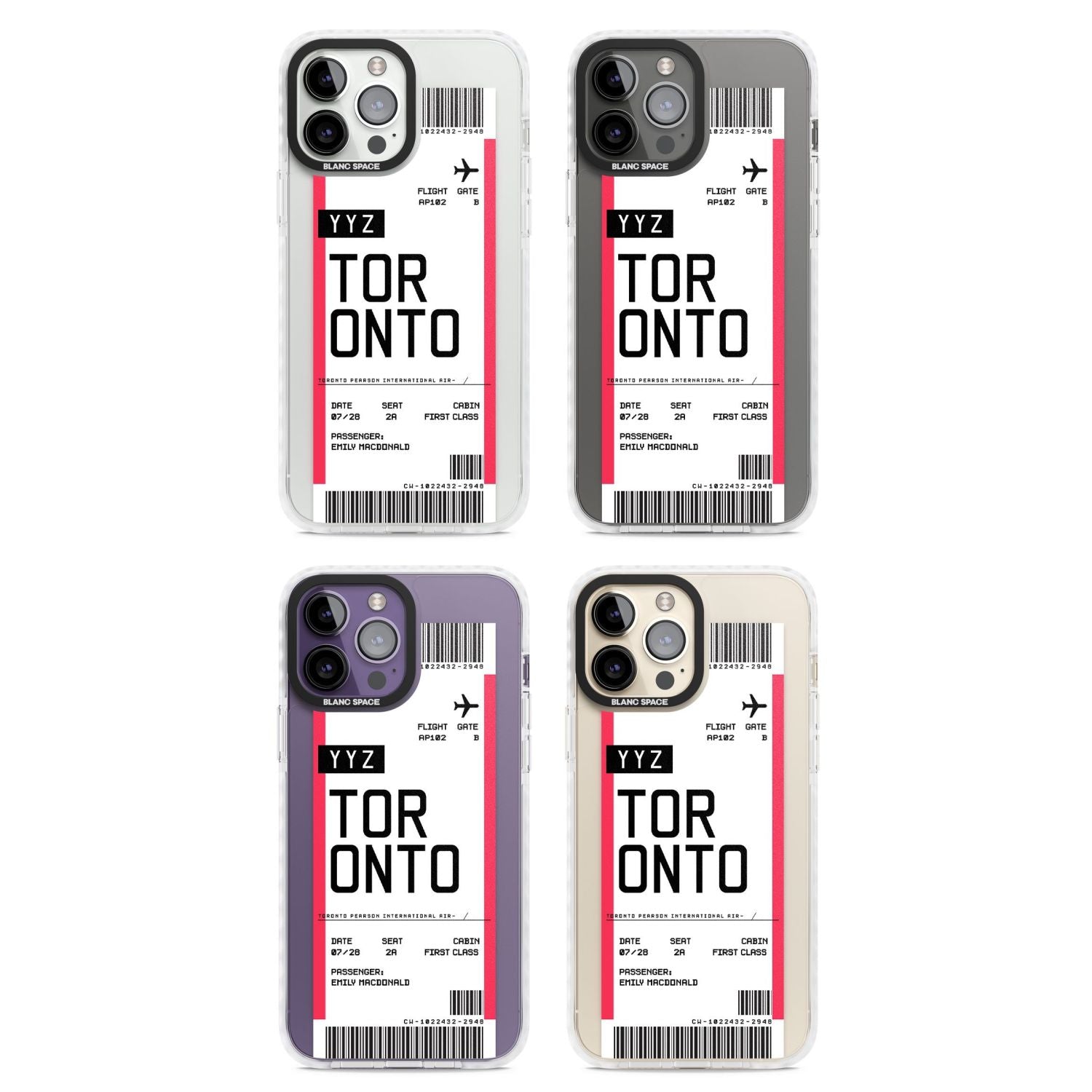 Personalised Toronto Boarding Pass