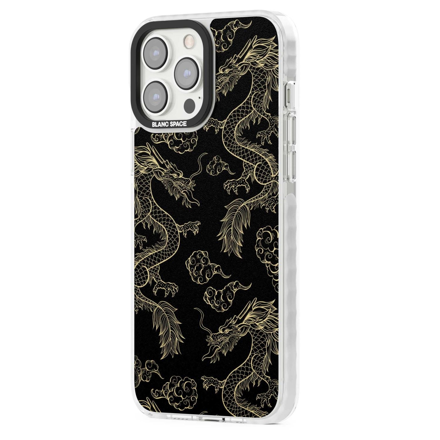 Black And Gold Dragon Pattern