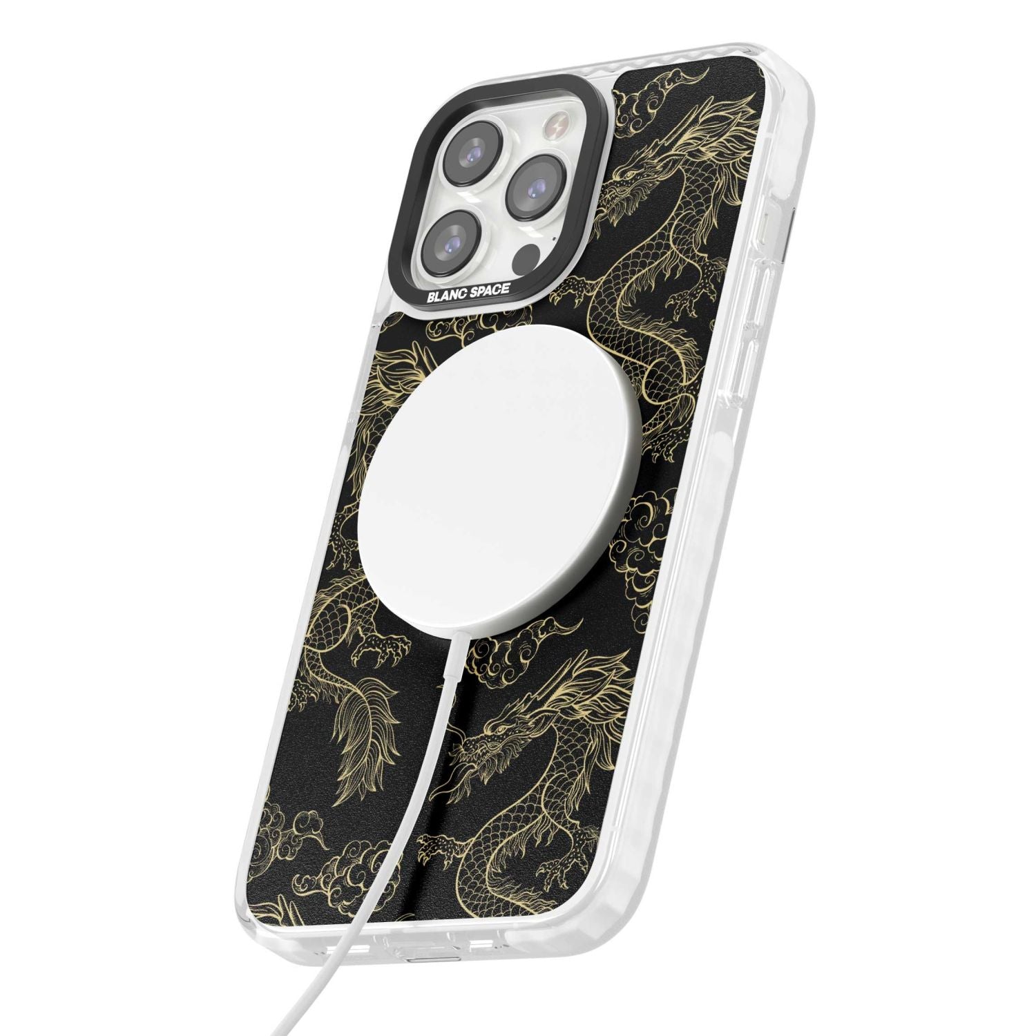 Black And Gold Dragon Pattern