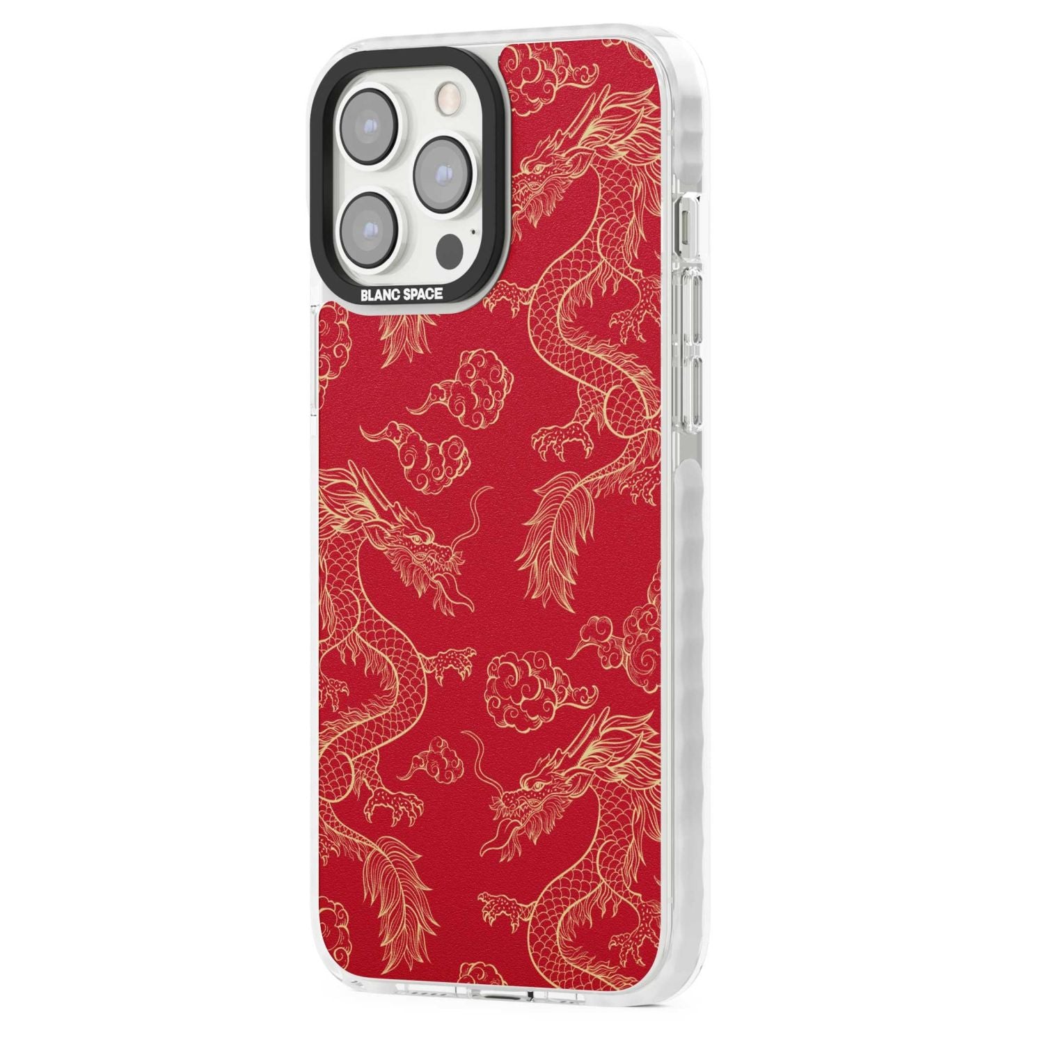 Red And Gold Dragon Pattern