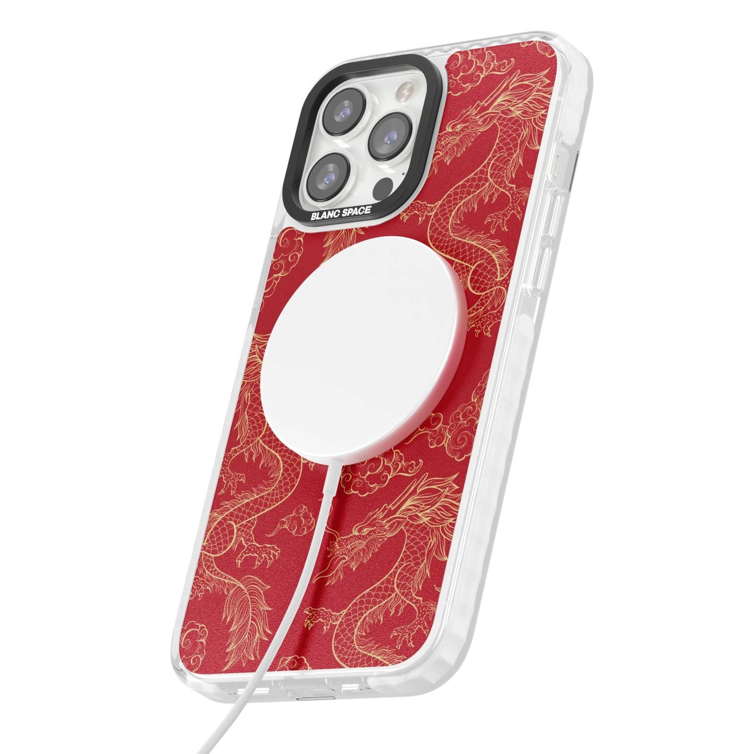 Red And Gold Dragon Pattern