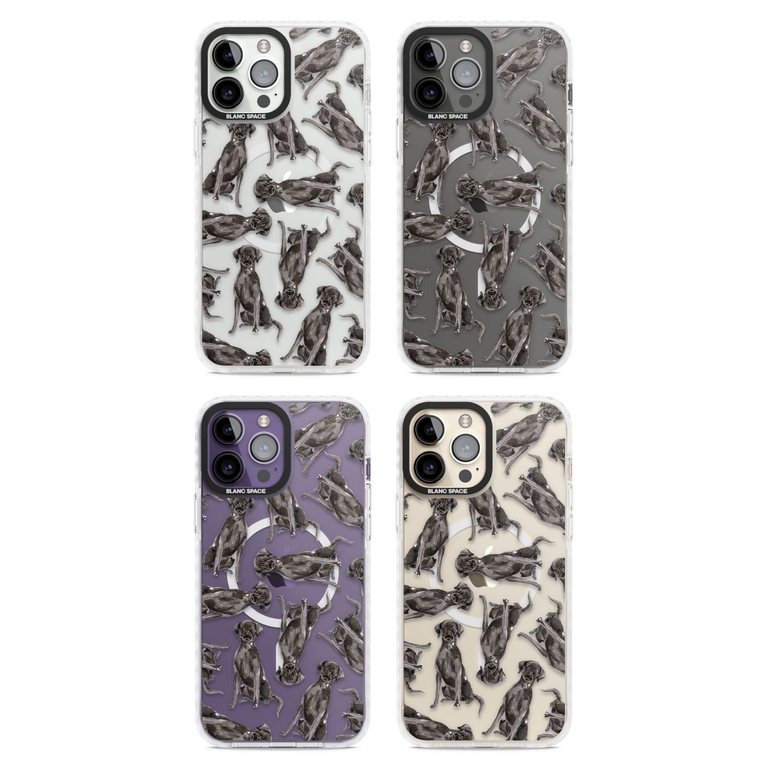 Black Labrador Watercolor Pattern