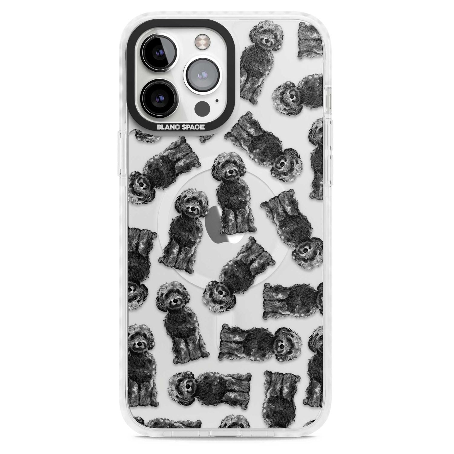 Black Cockapoo Watercolor