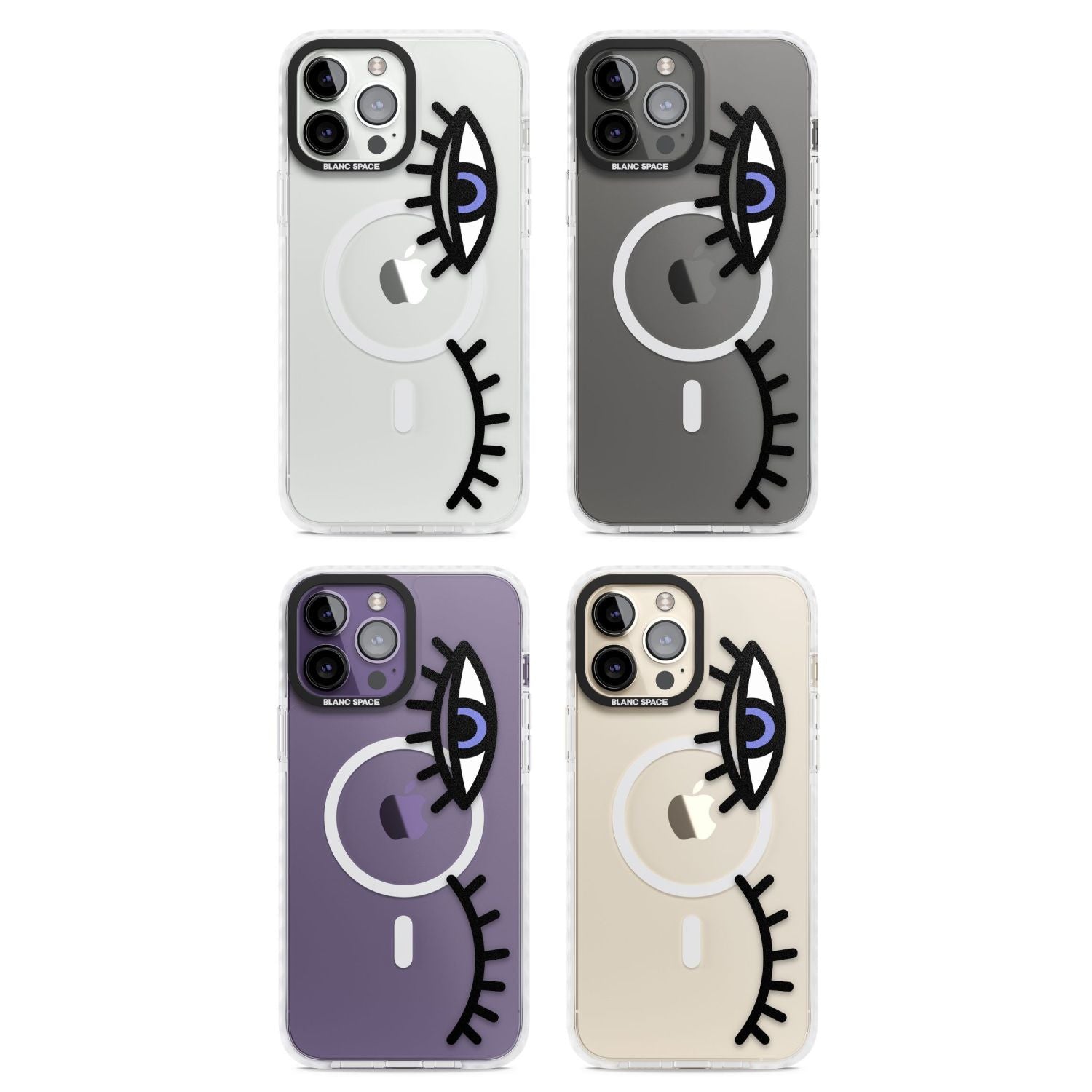 Winking Eyes Transparent Pattern