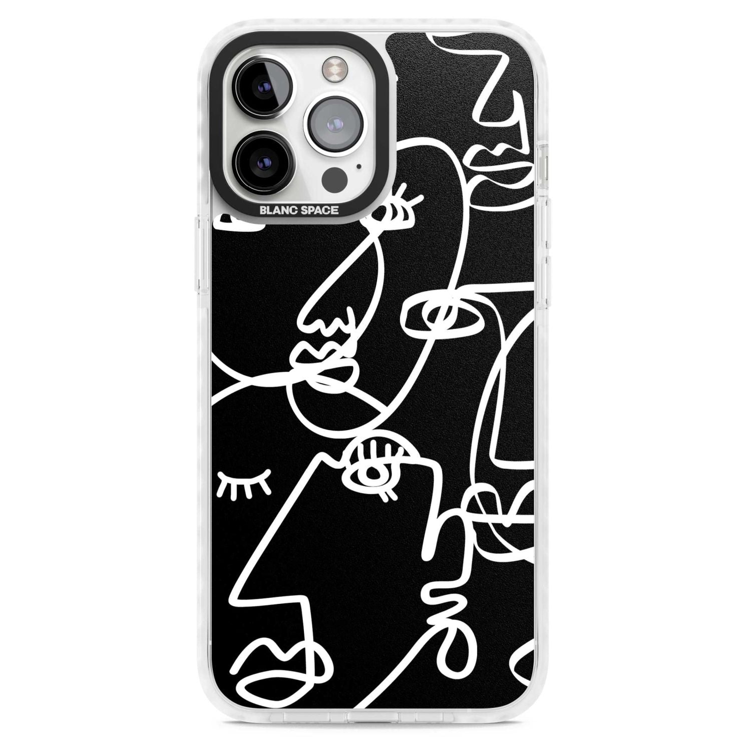 Abstract Line Art White Black