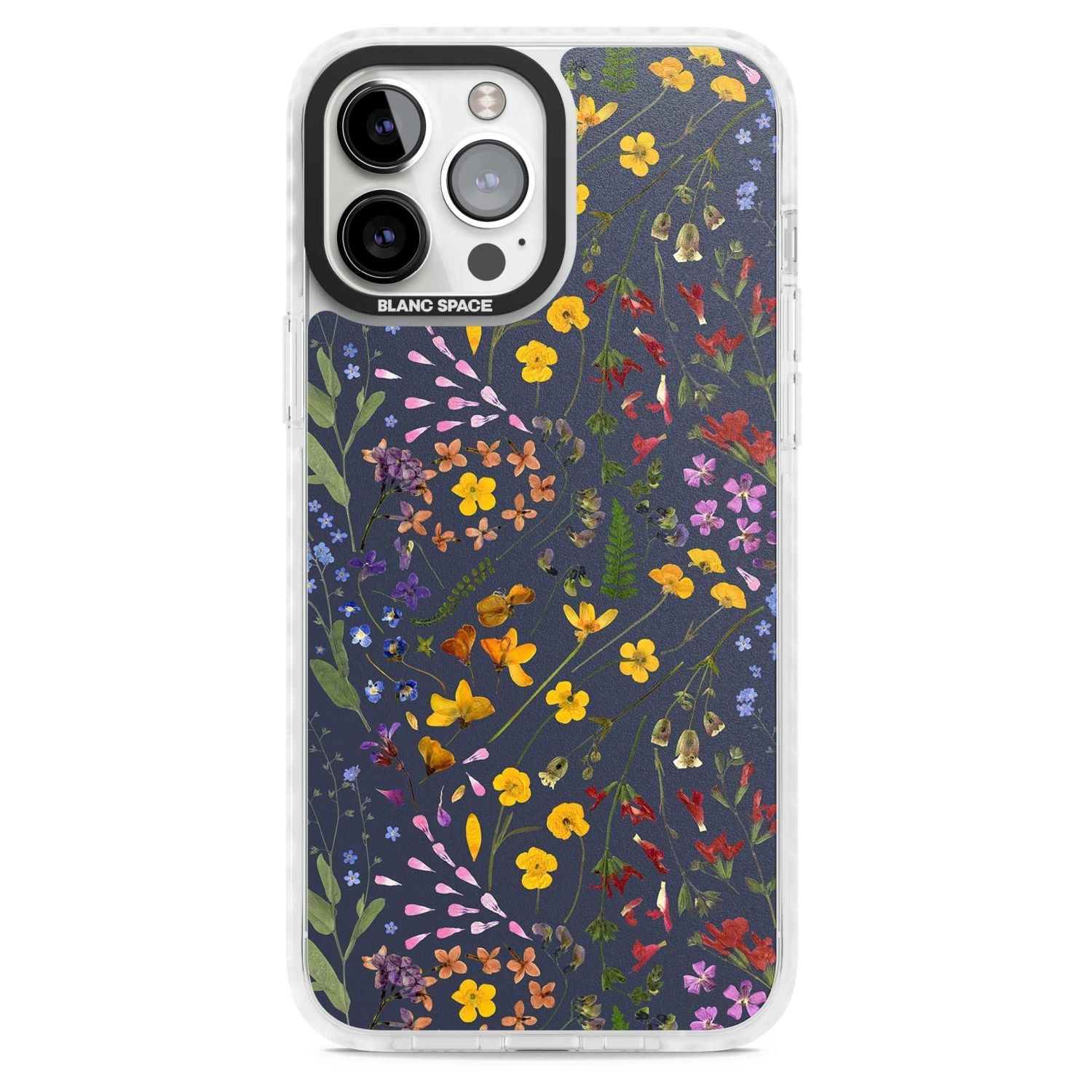 Wildflower Leaves Cluster Navy