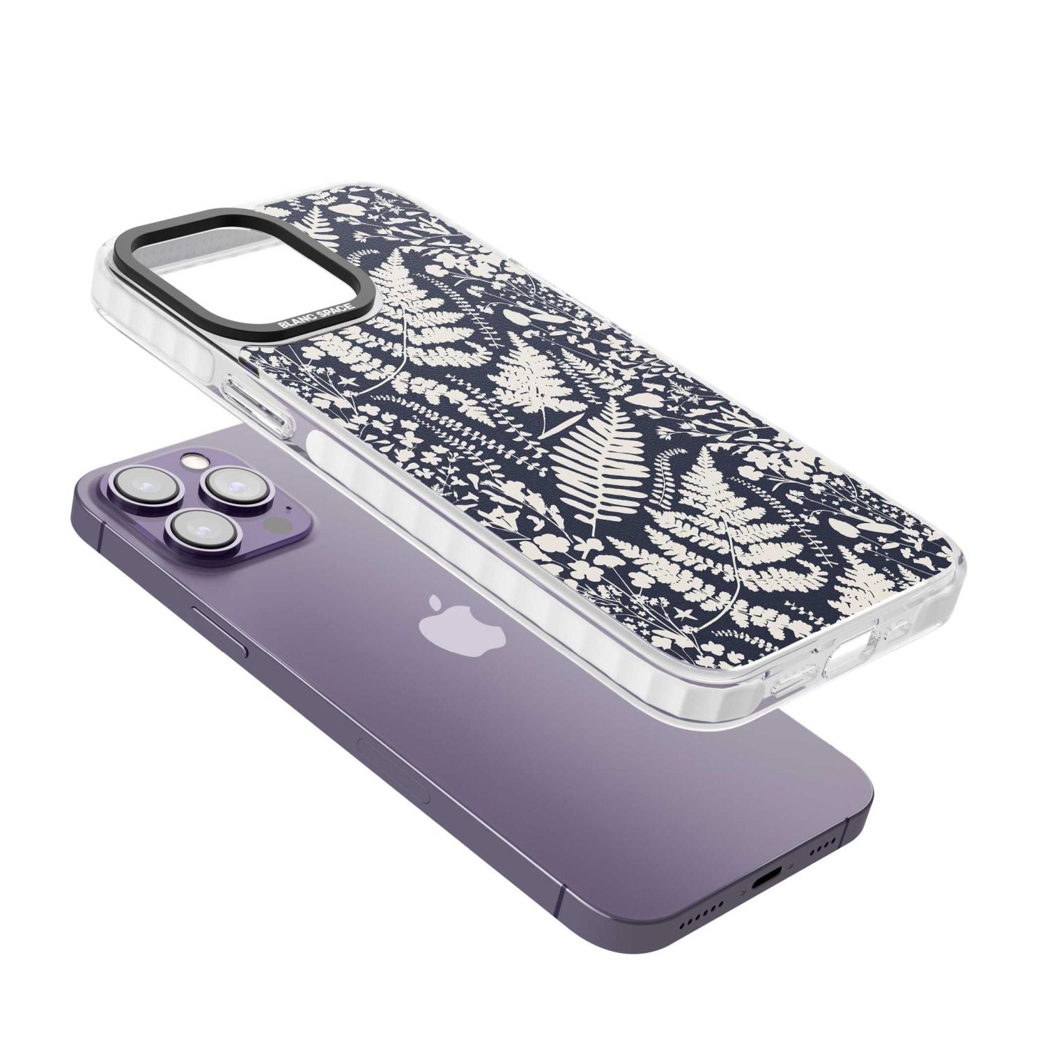 Wildflowers & Ferns On Navy