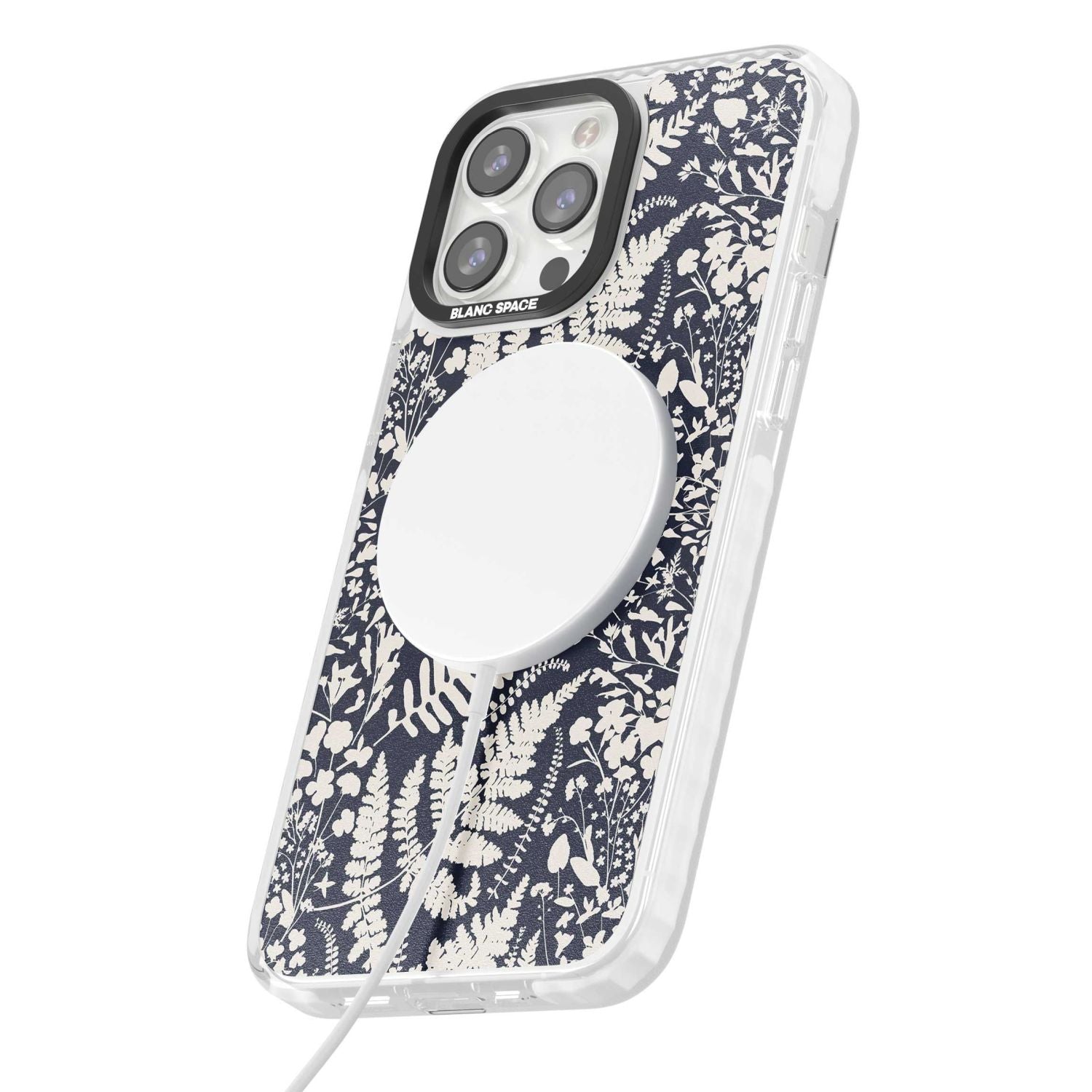 Wildflowers & Ferns On Navy