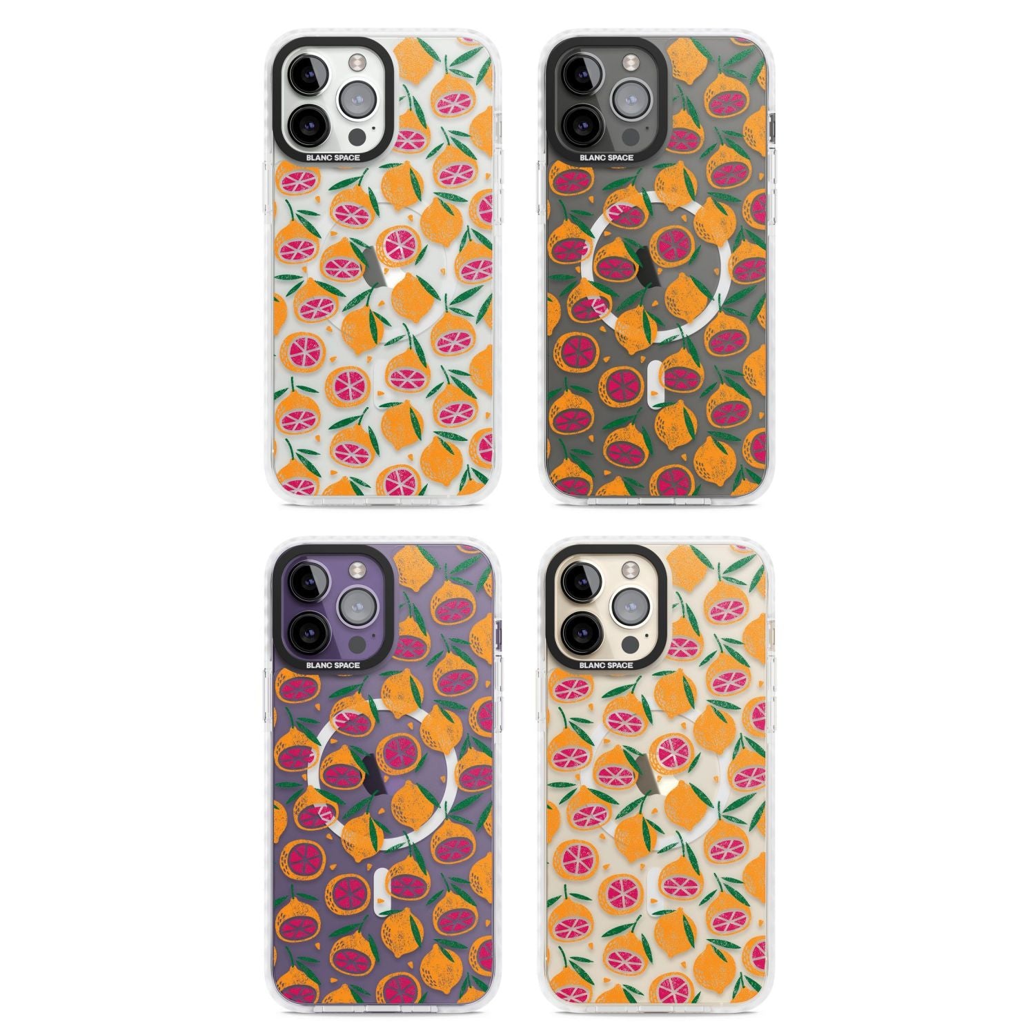 Blood Orange Fruit Pattern Transparent