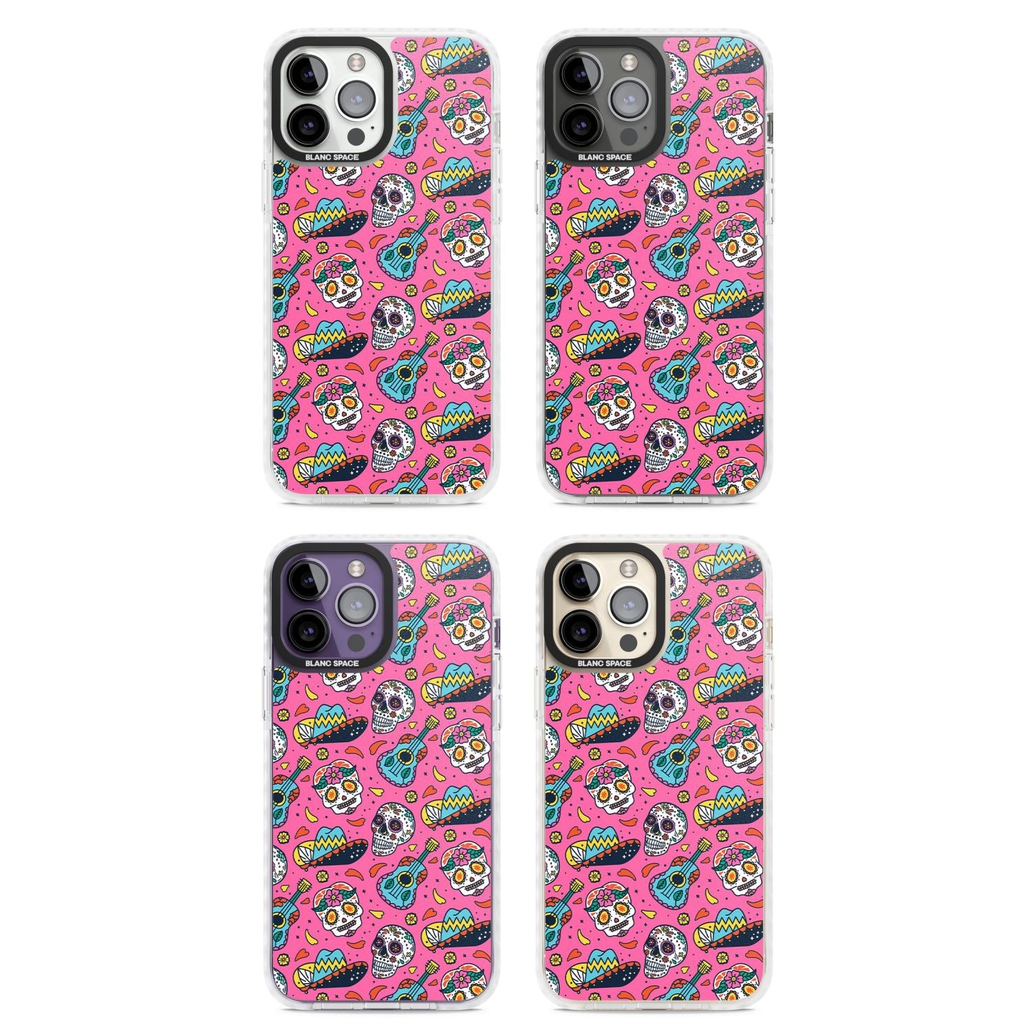 Pink Day Of The Dead Pattern