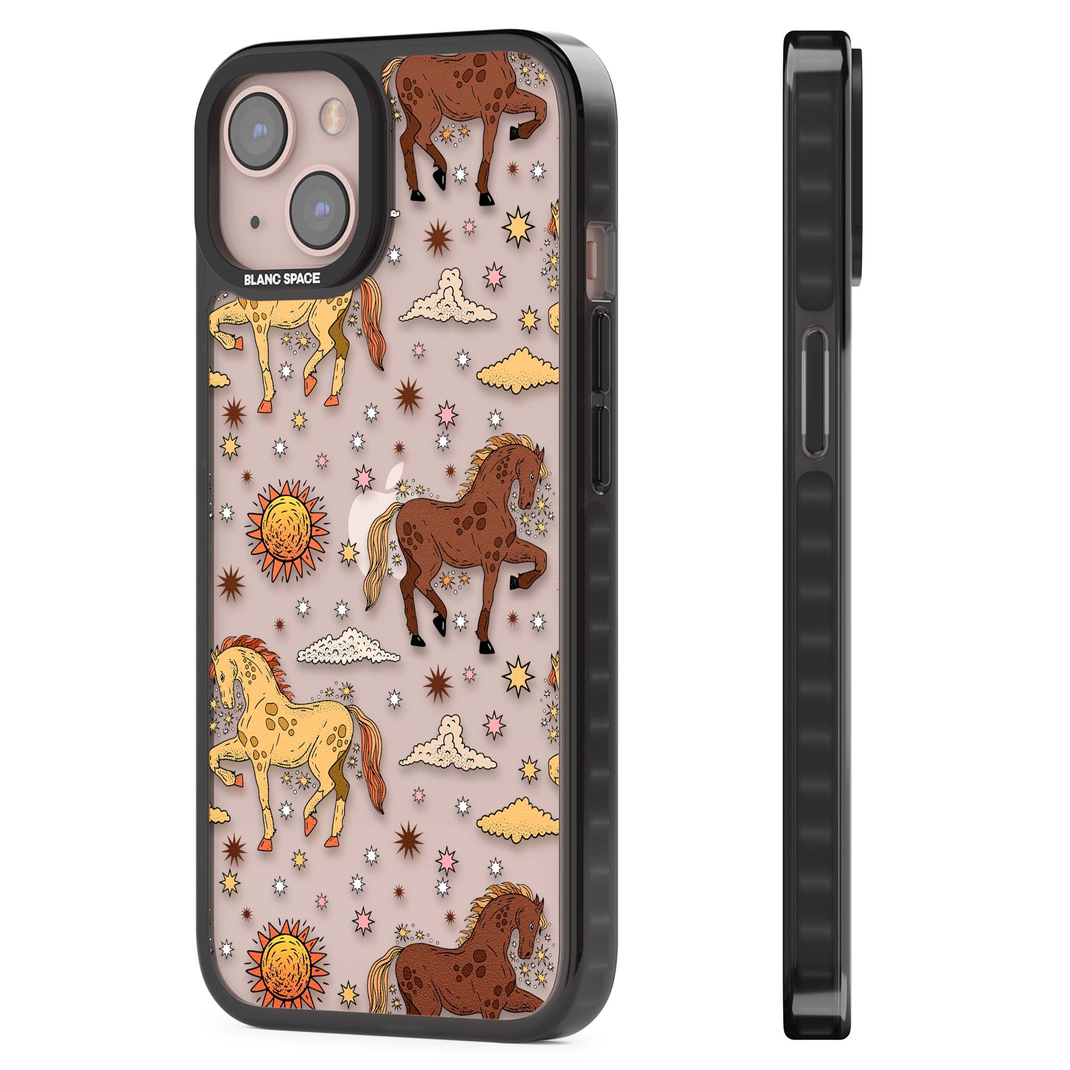 Elevate Your Phone'S Style With This Boho Celestial Sun & Eye Phone Case, Featuring A Mystical Blend Of Suns, All-Seeing Eyes, Butterflies, Stars, And