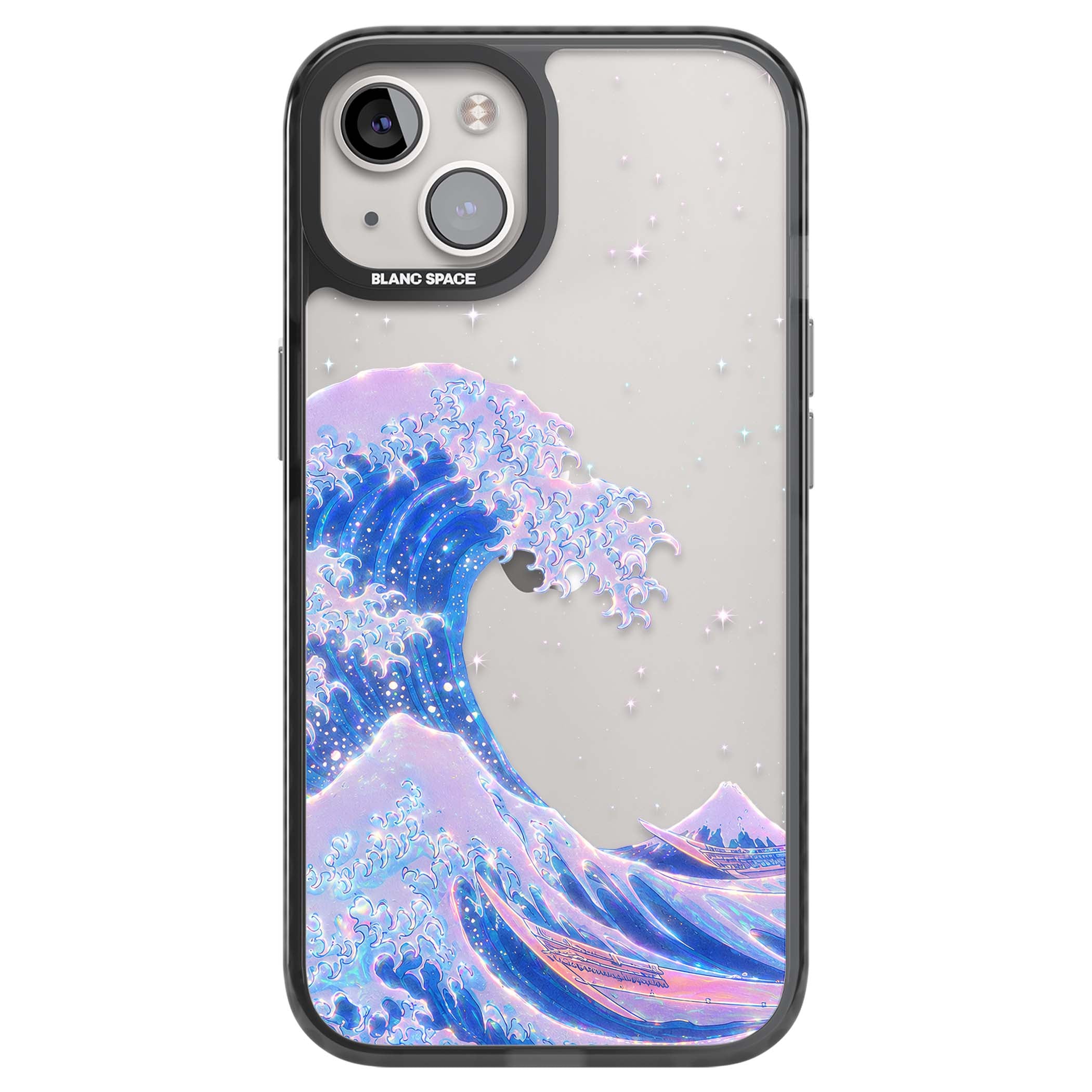 The Great Wave In Opal japanese iPhone case | Black Impact case for iPhone 13, iPhone 14, iPhone 15