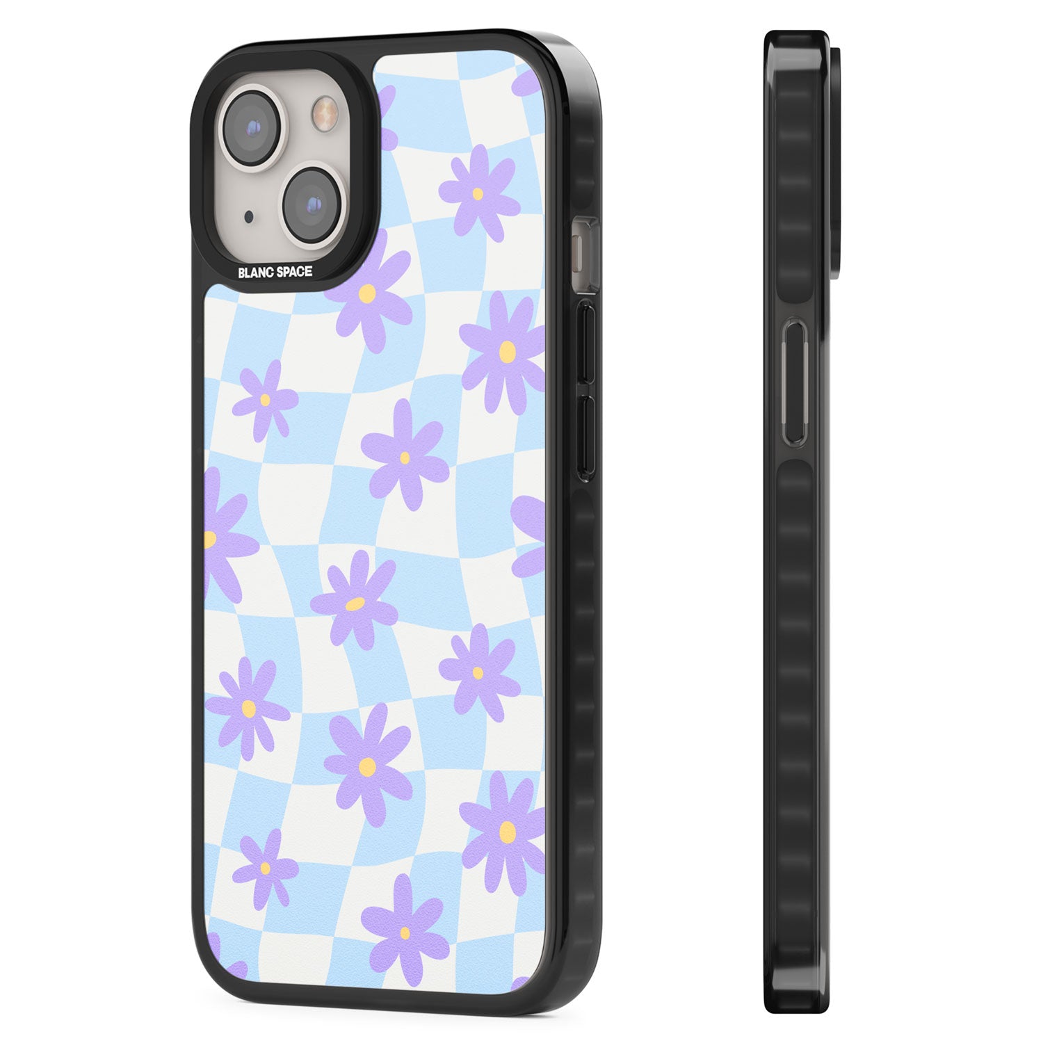 Serene Skies & Flowers Black Impact Phone Case for iPhone 13, iPhone 14, iPhone 15