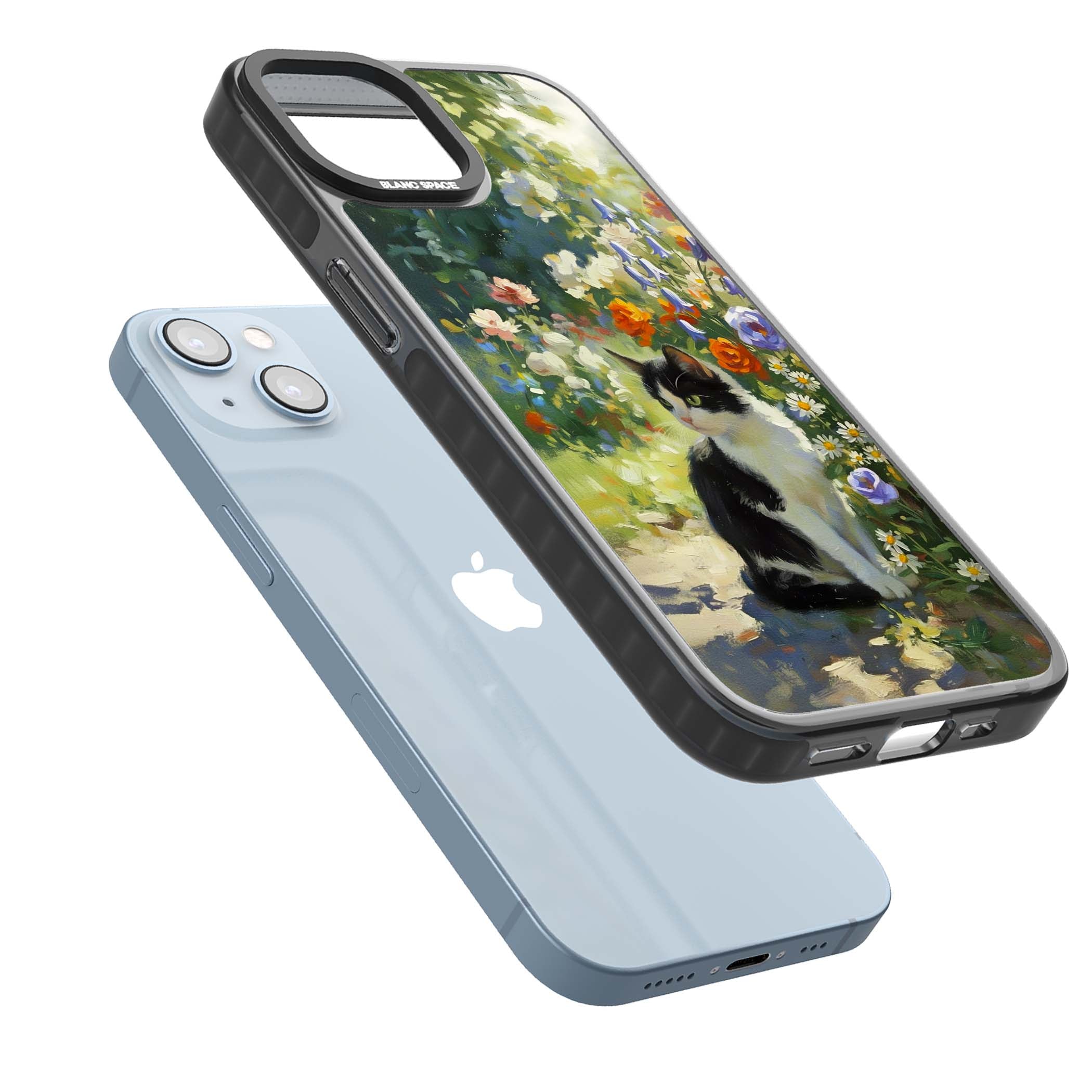 Cat In The Meadow for her iPhone case | Black Impact Magsafe case for iPhone 13, iPhone 14, iPhone 15