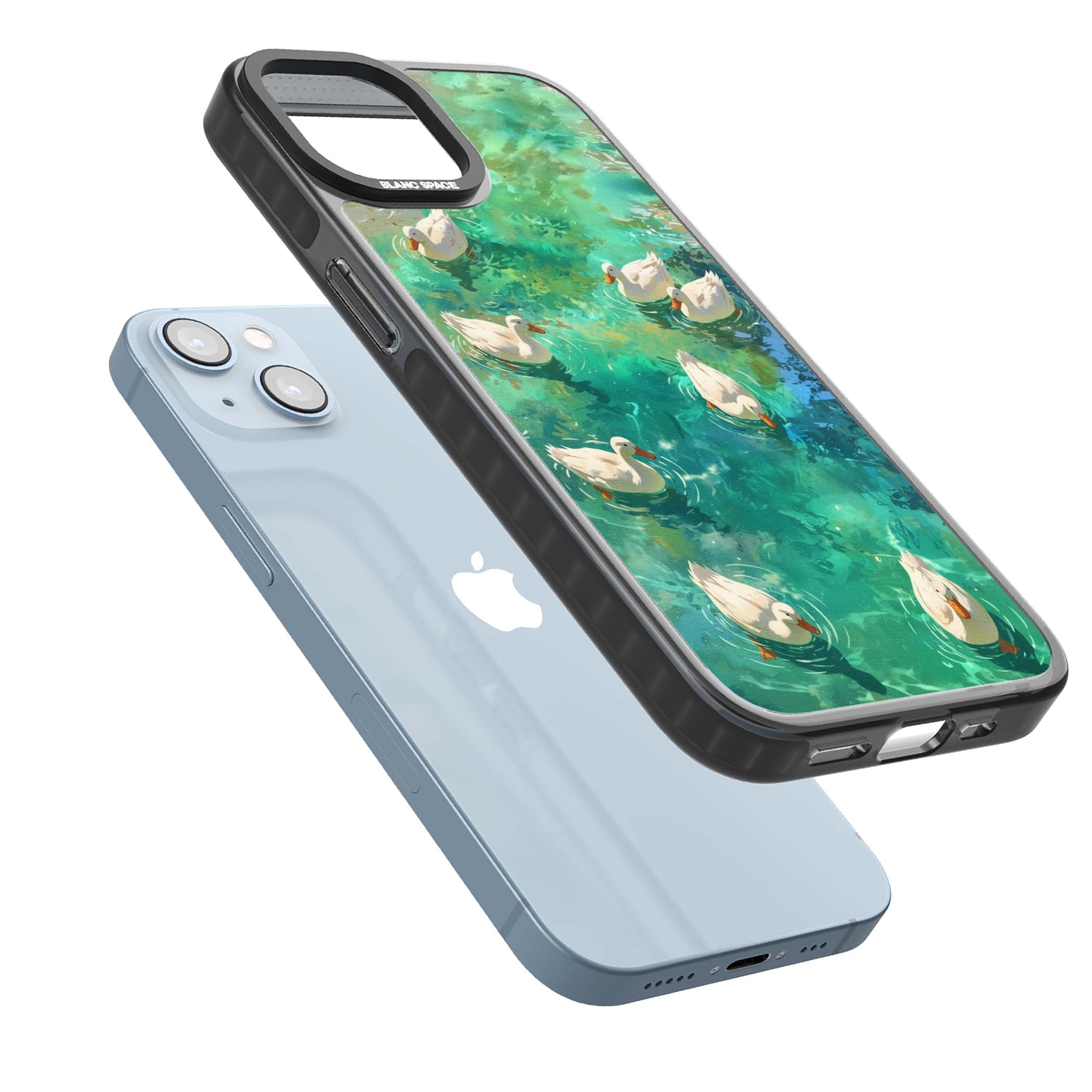Ducks In The Pond for her iPhone case | Black Impact Magsafe case for iPhone 13, iPhone 14, iPhone 15