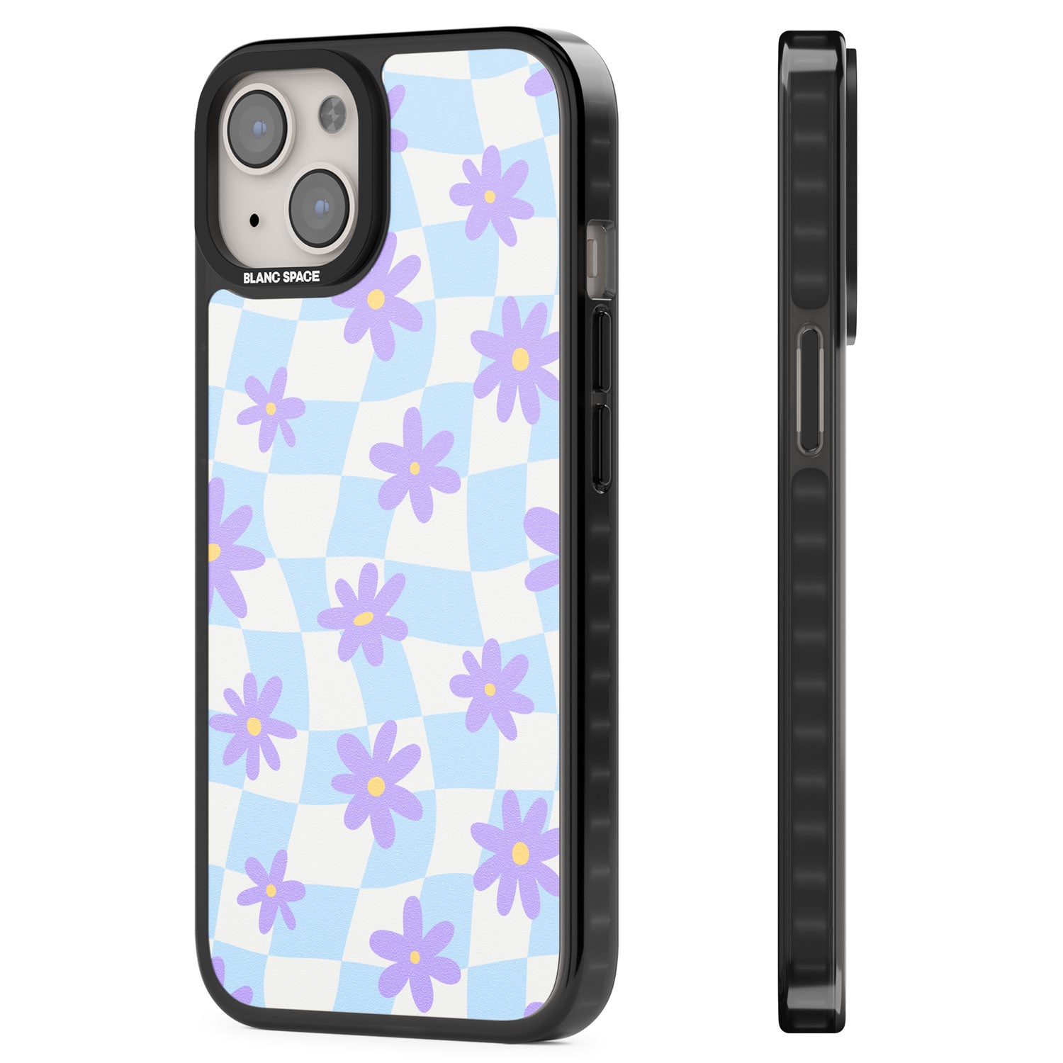 Serene Skies & Flowers Magsafe Black Impact Phone Case for iPhone 13, iPhone 14, iPhone 15